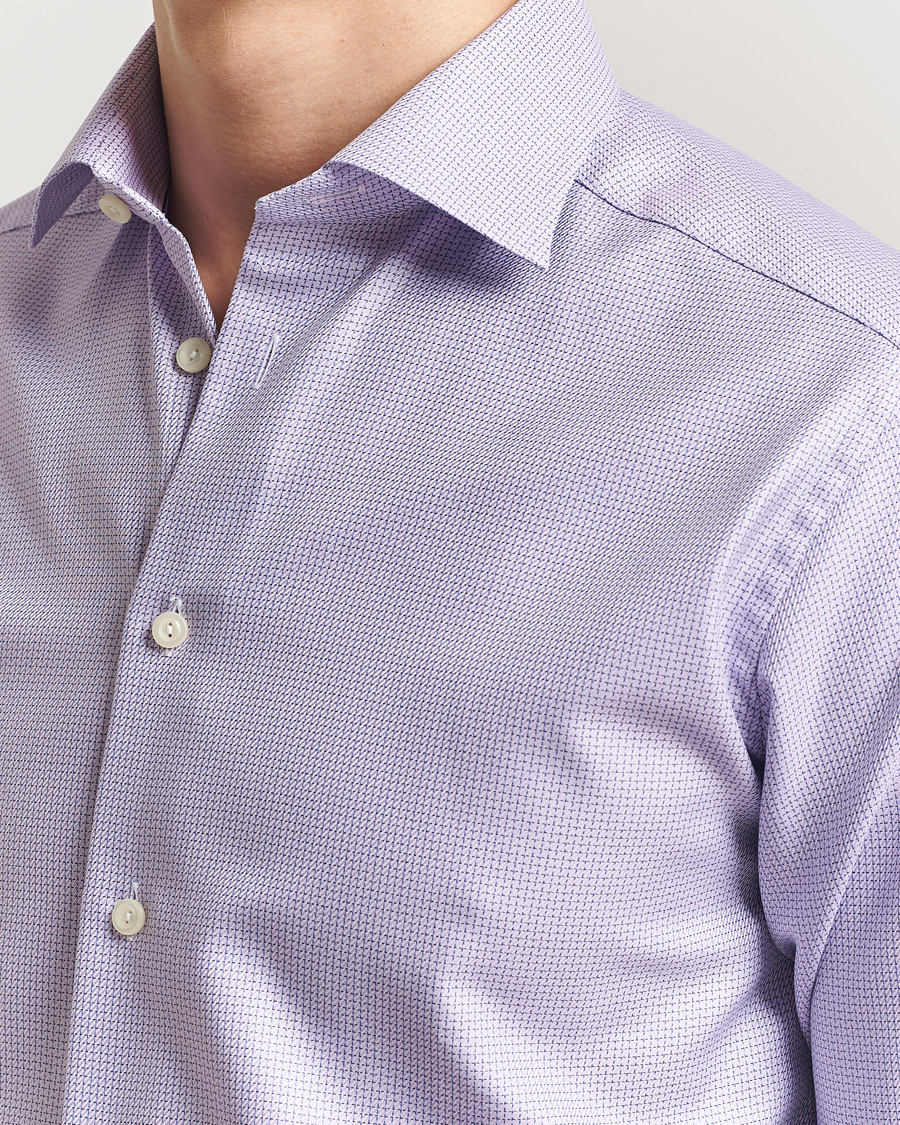 Herre | Skjorter | Eton | Slim Fit Signature Twill Structured Shirt Light Purple