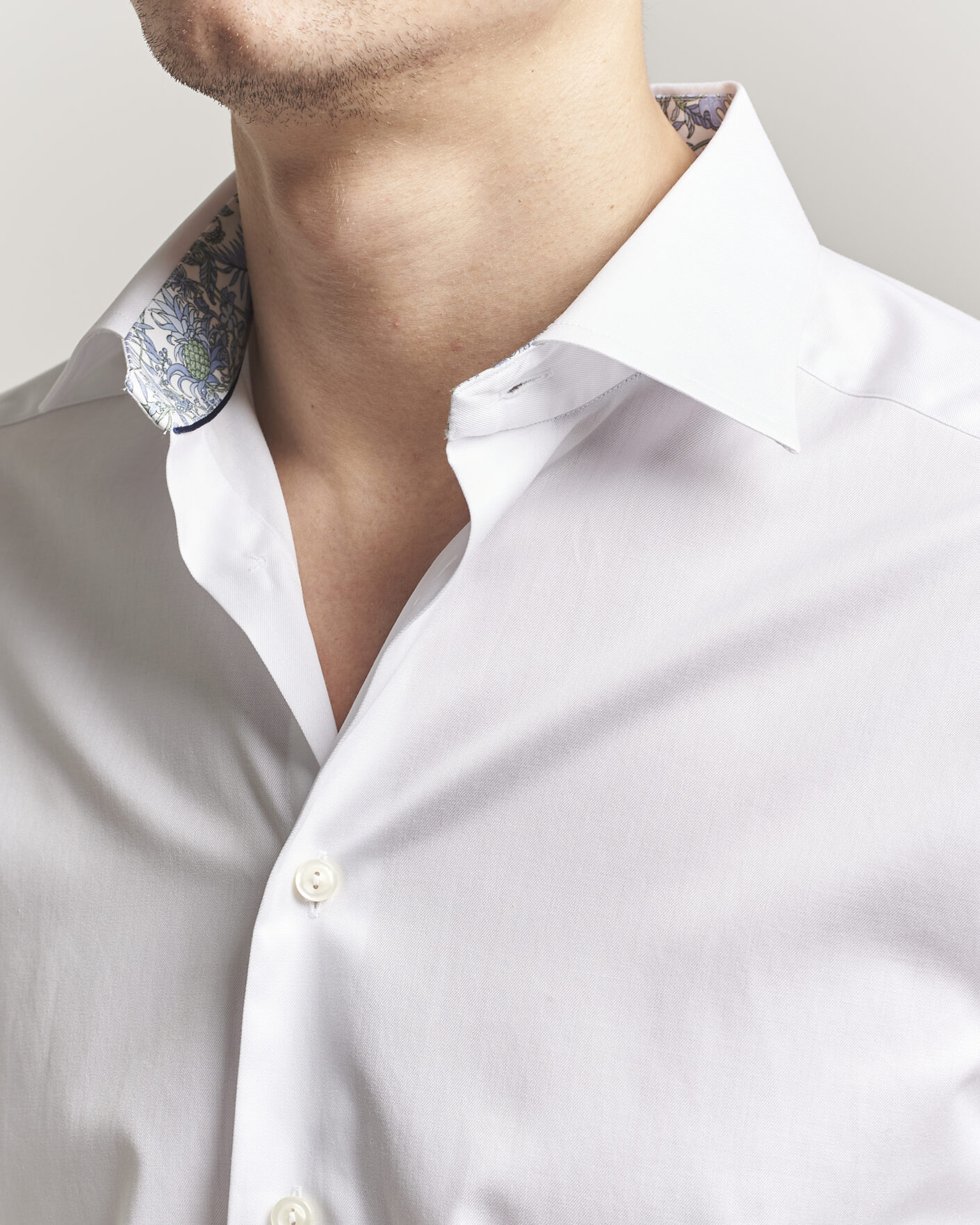 Herre | Skjorter | Eton | Slim Fit Signature Twill Contrast Shirt White