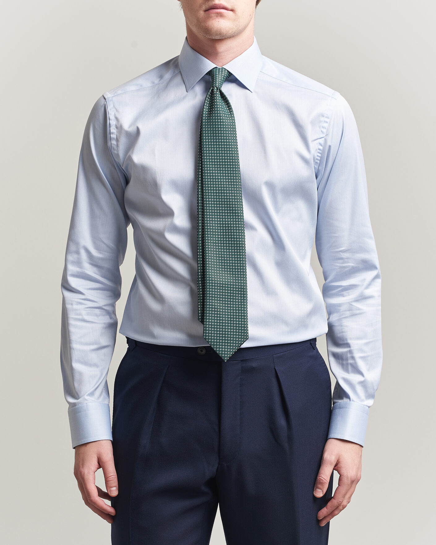 Herre | Skjorter | Eton | Slim Fit Signature Twill Contrast Shirt Light Blue