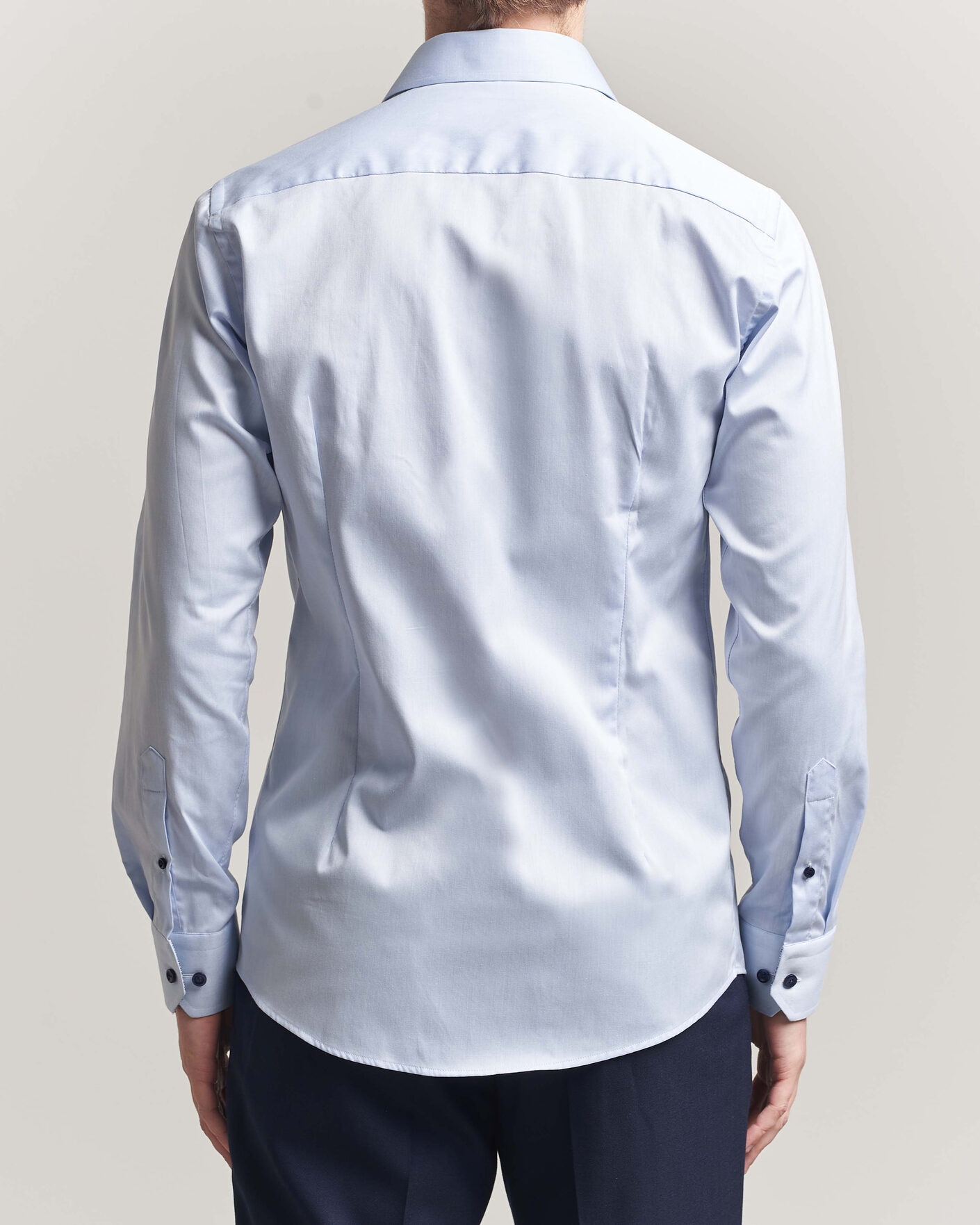 Herre | Skjorter | Eton | Slim Fit Signature Twill Contrast Shirt Light Blue