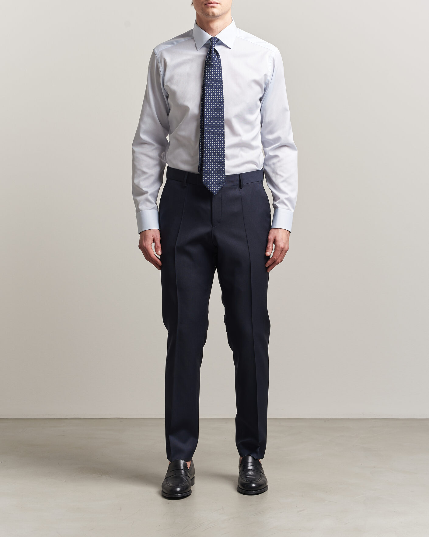 Herre | Skjorter | Eton | Slim Fit Signature Twill Contrast Shirt Light Blue