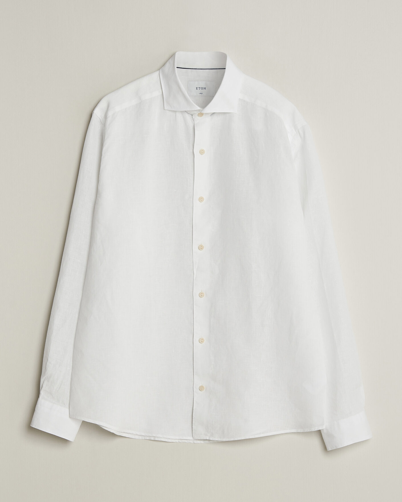 Herre | Skjorter | Eton | Casual Fit Linen Shirt White