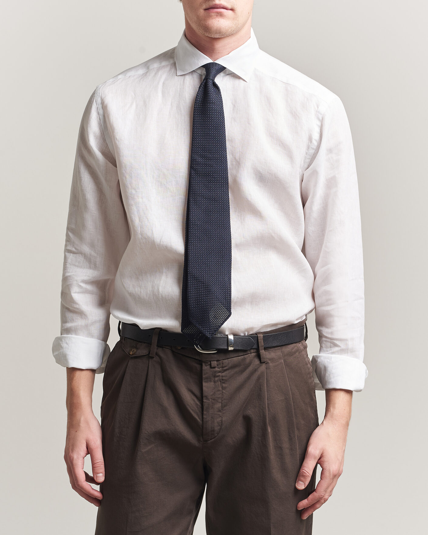 Herre | Skjorter | Eton | Casual Fit Linen Shirt White