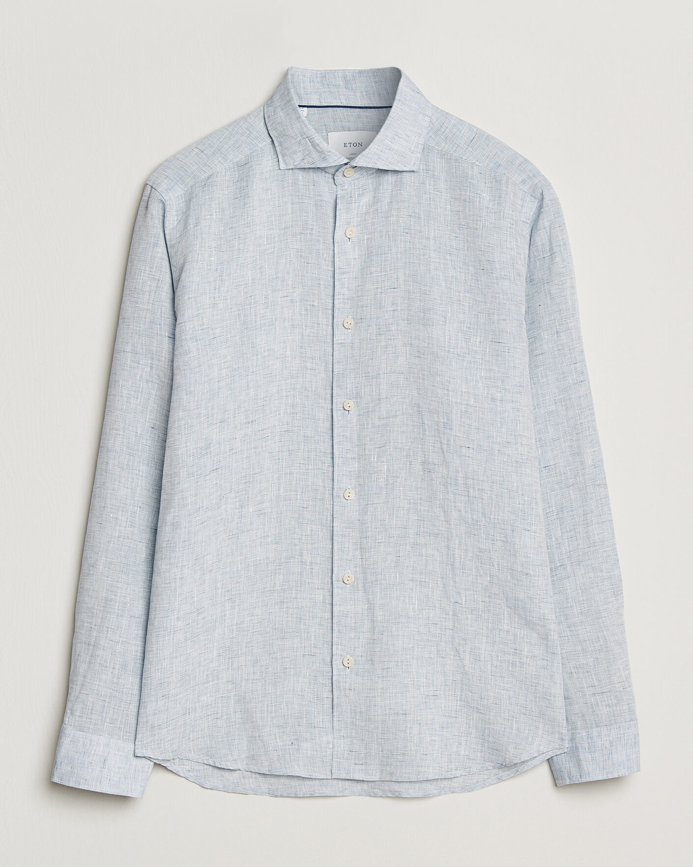 Herre | Skjorter | Eton | Casual Fit Linen Shirt Light Blue