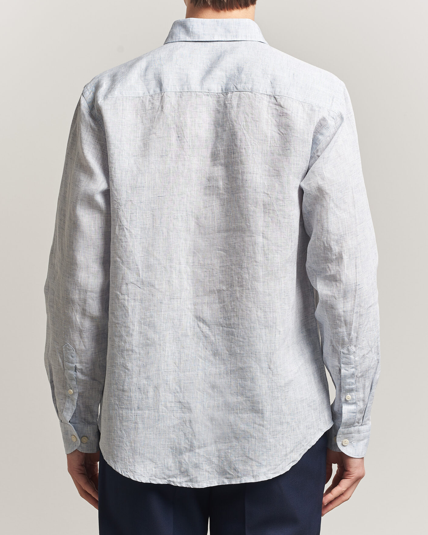 Herre | Skjorter | Eton | Casual Fit Linen Shirt Light Blue