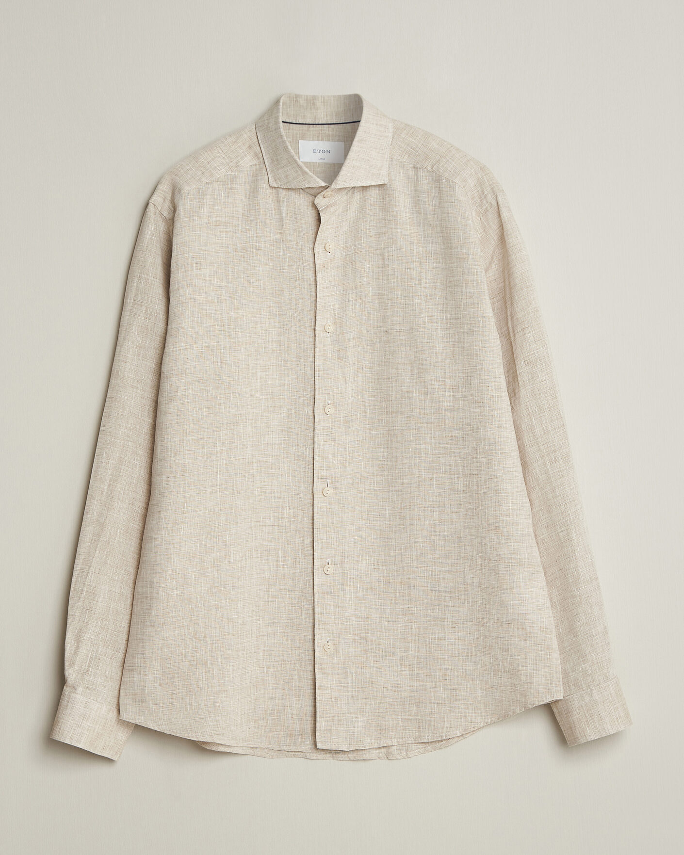 Herre | Skjorter | Eton | Casual Fit Linen Shirt Beige