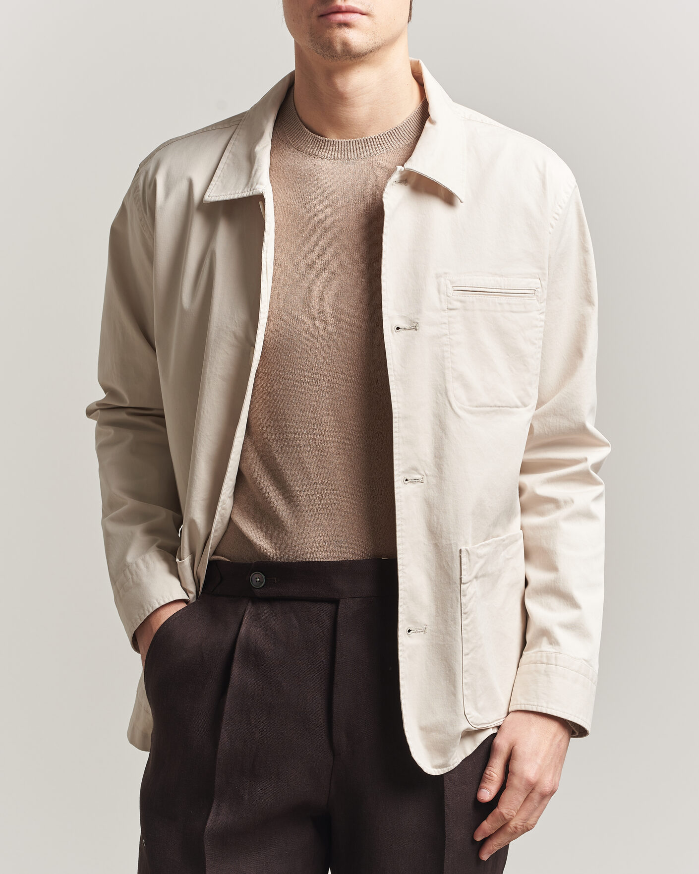 Herre | Jakker | Eton | Cotton Chore Jacket Off White