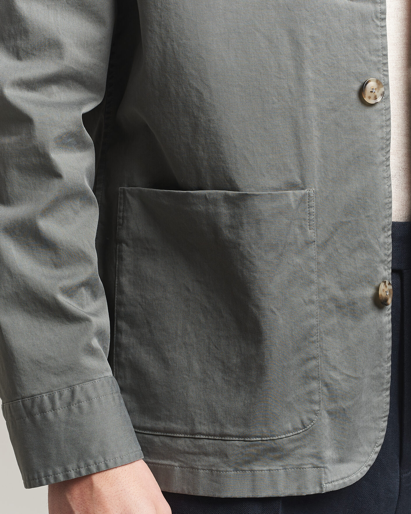 Herre | Jakker | Eton | Cotton Chore Jacket Mid Green