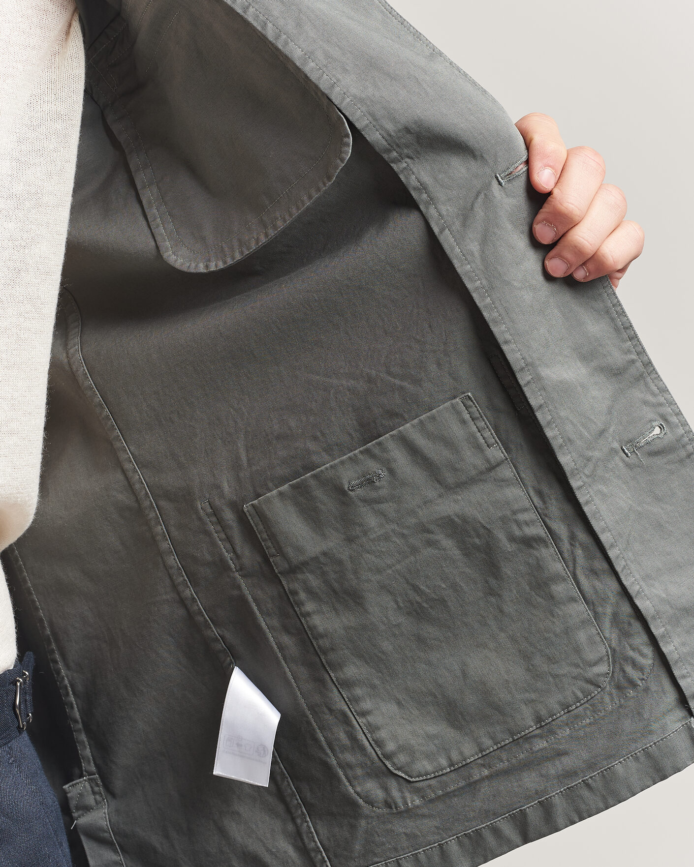 Herre | Jakker | Eton | Cotton Chore Jacket Mid Green