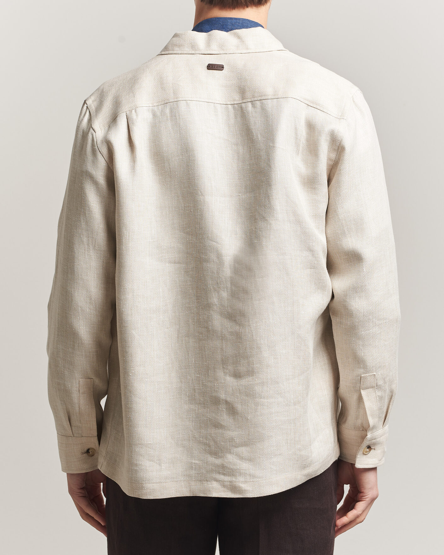 Herre | Jakker | Eton | Four Pocket Linen Lyocell Shirt Jacket Off White