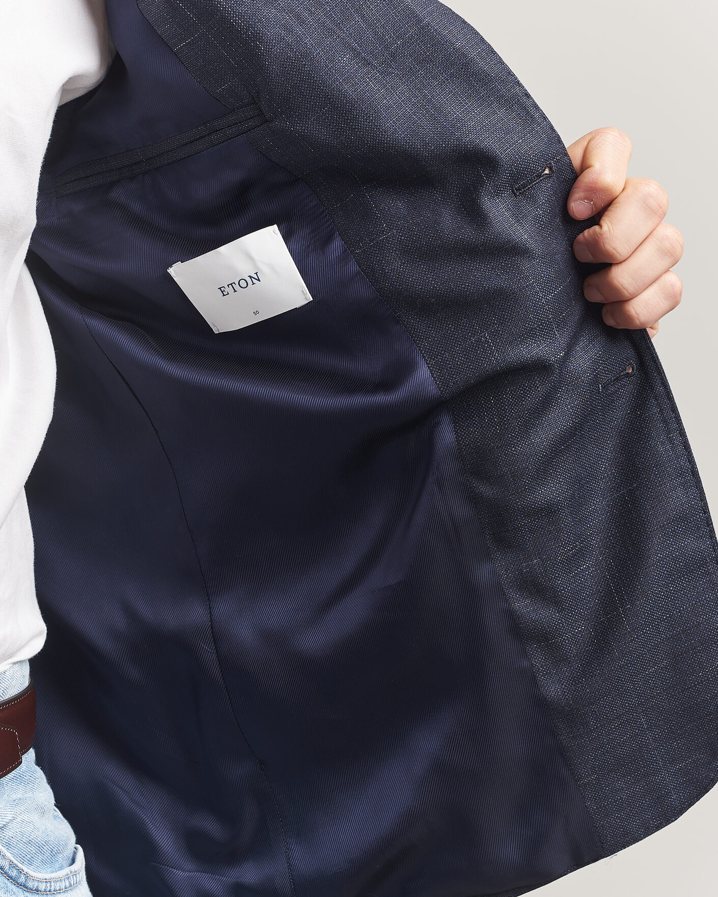 Herre | Blazere & jakker | Eton | Wool Silk Soft Blazer Navy Blue