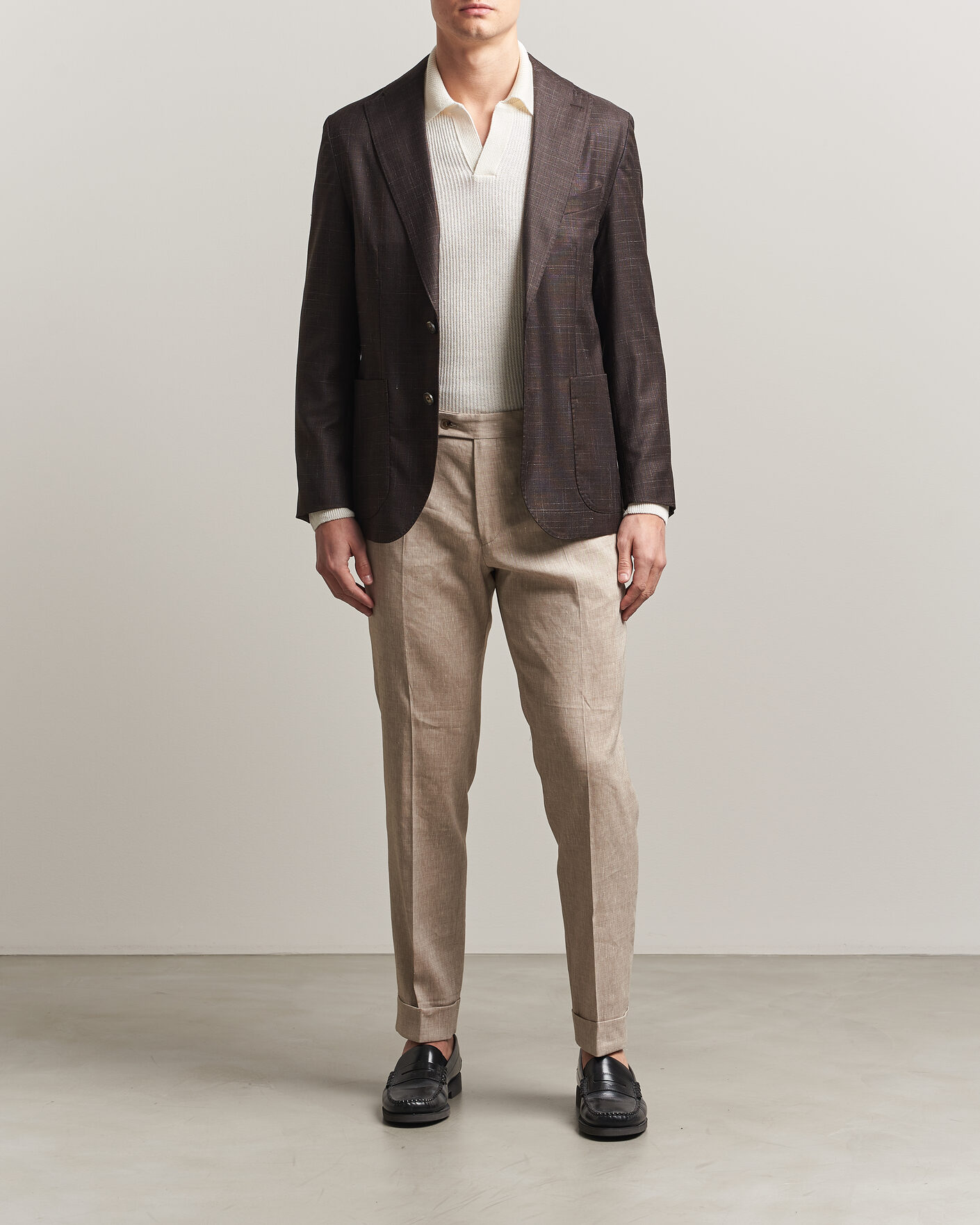 Herre | Blazere & jakker | Eton | Wool Silk Soft Blazer Dark Brown