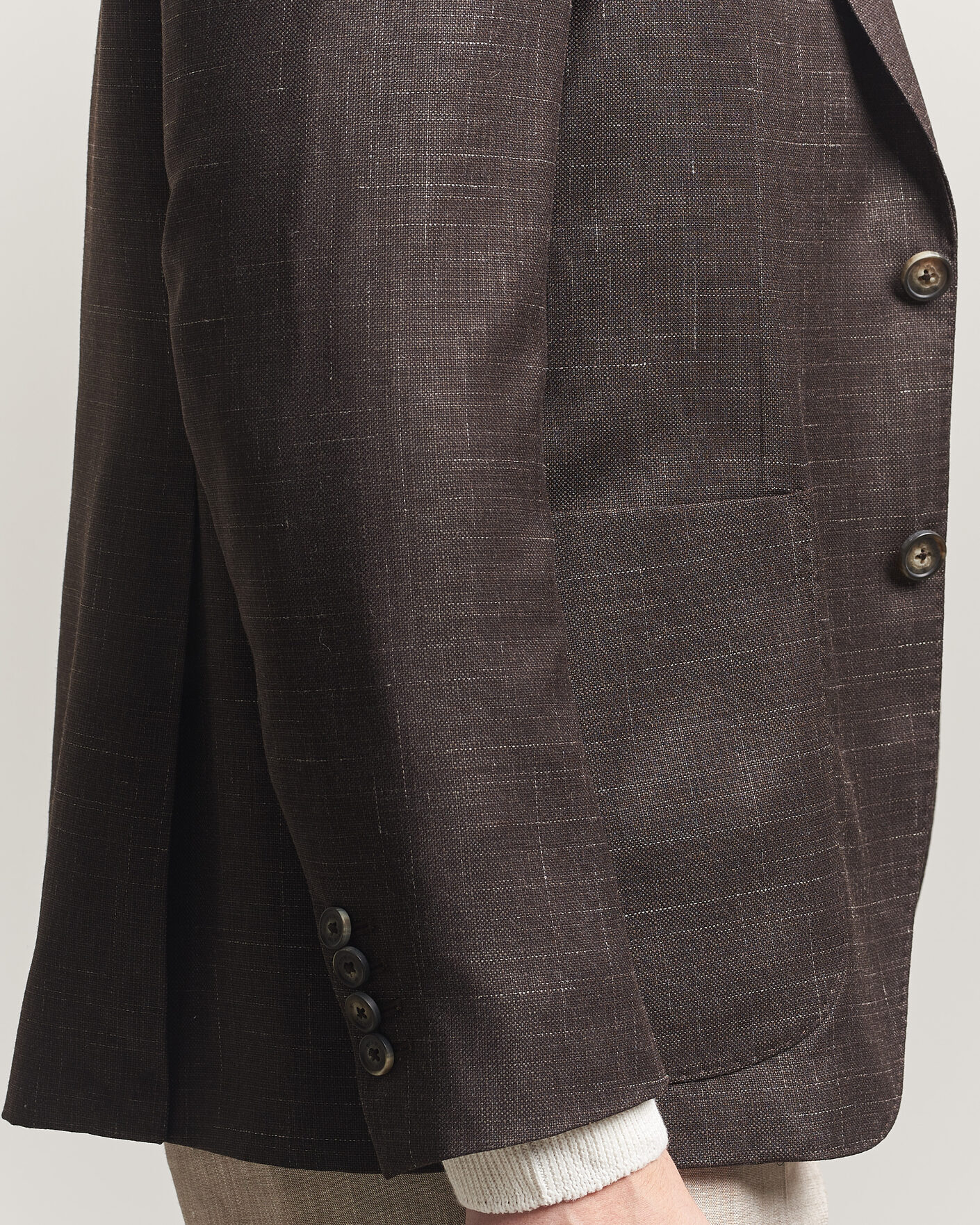 Herre | Blazere & jakker | Eton | Wool Silk Soft Blazer Dark Brown