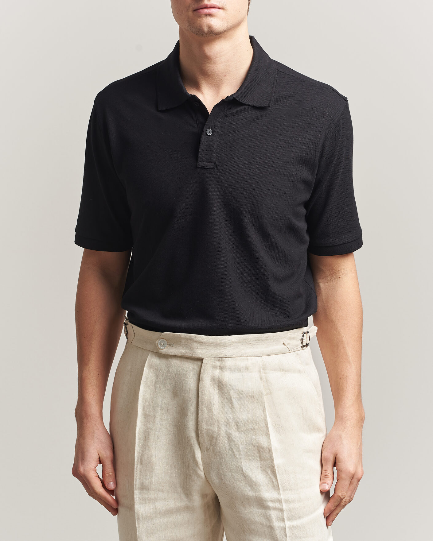 Herre | Polotrøjer | Eton | Pima Pique Polo Black