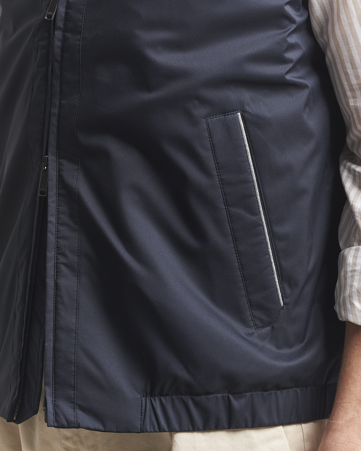 Herre | Veste | Eton | Lightweight Wind Vest Navy Blue