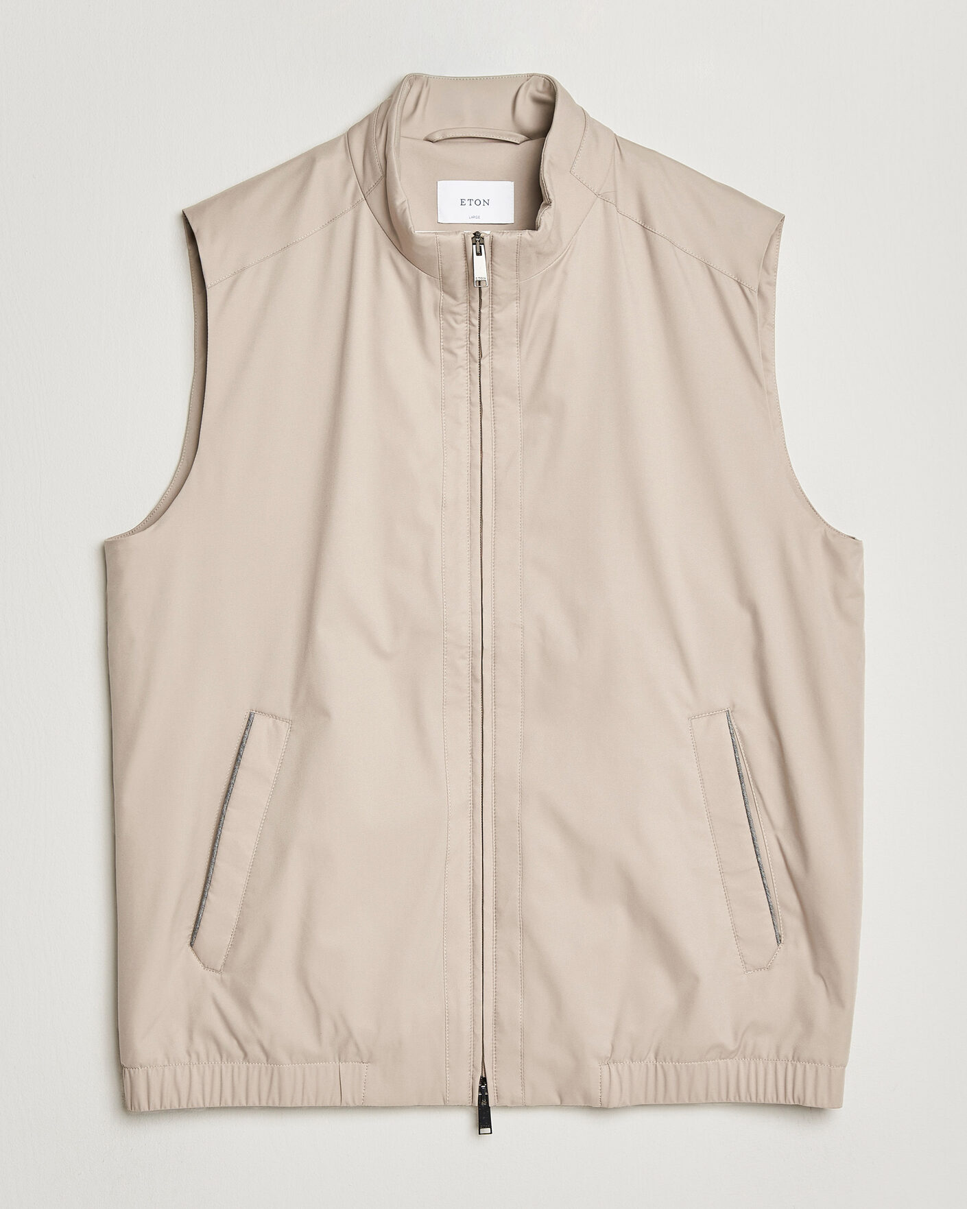 Herre | Veste | Eton | Lightweight Wind Vest Beige