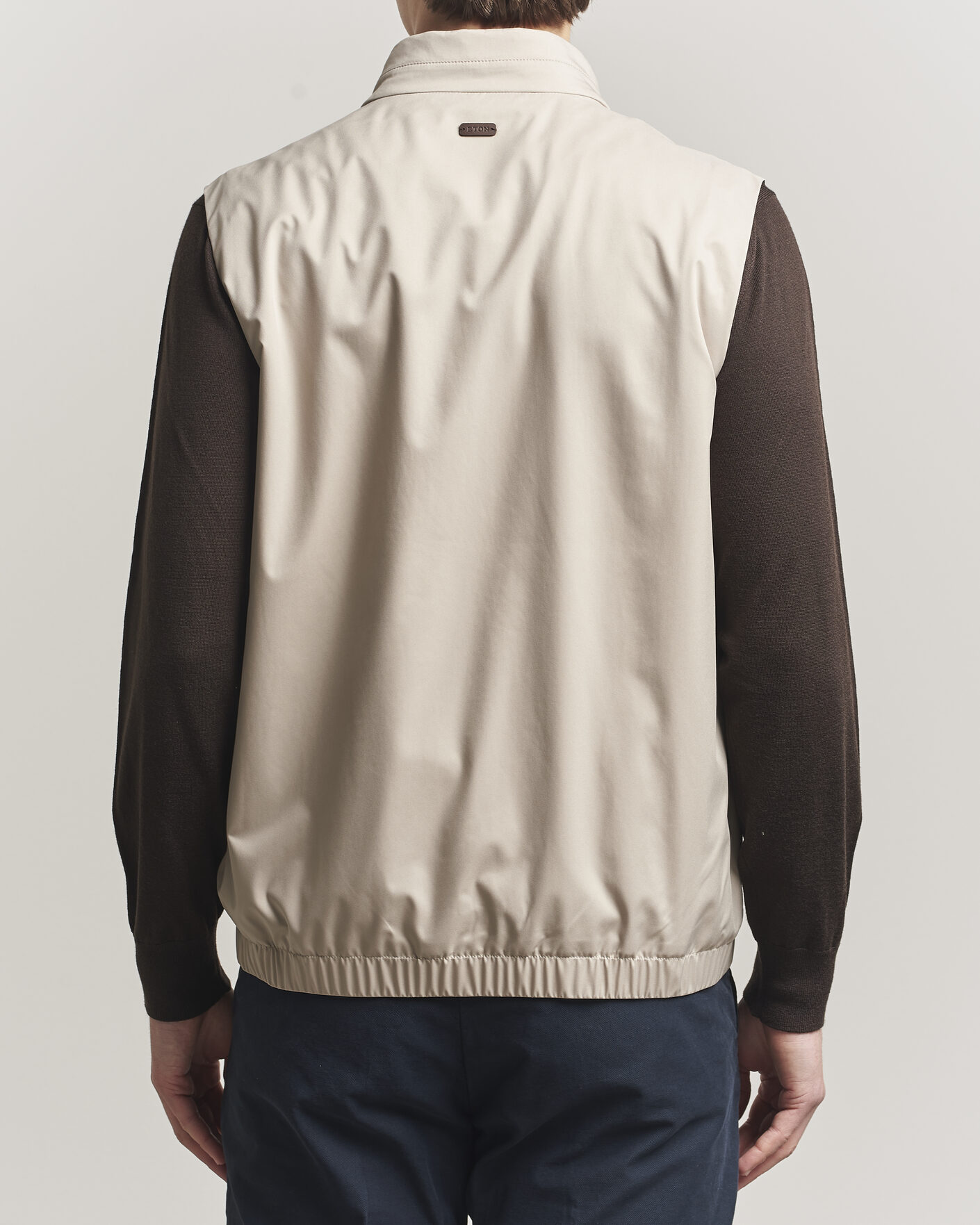Herre | Veste | Eton | Lightweight Wind Vest Beige