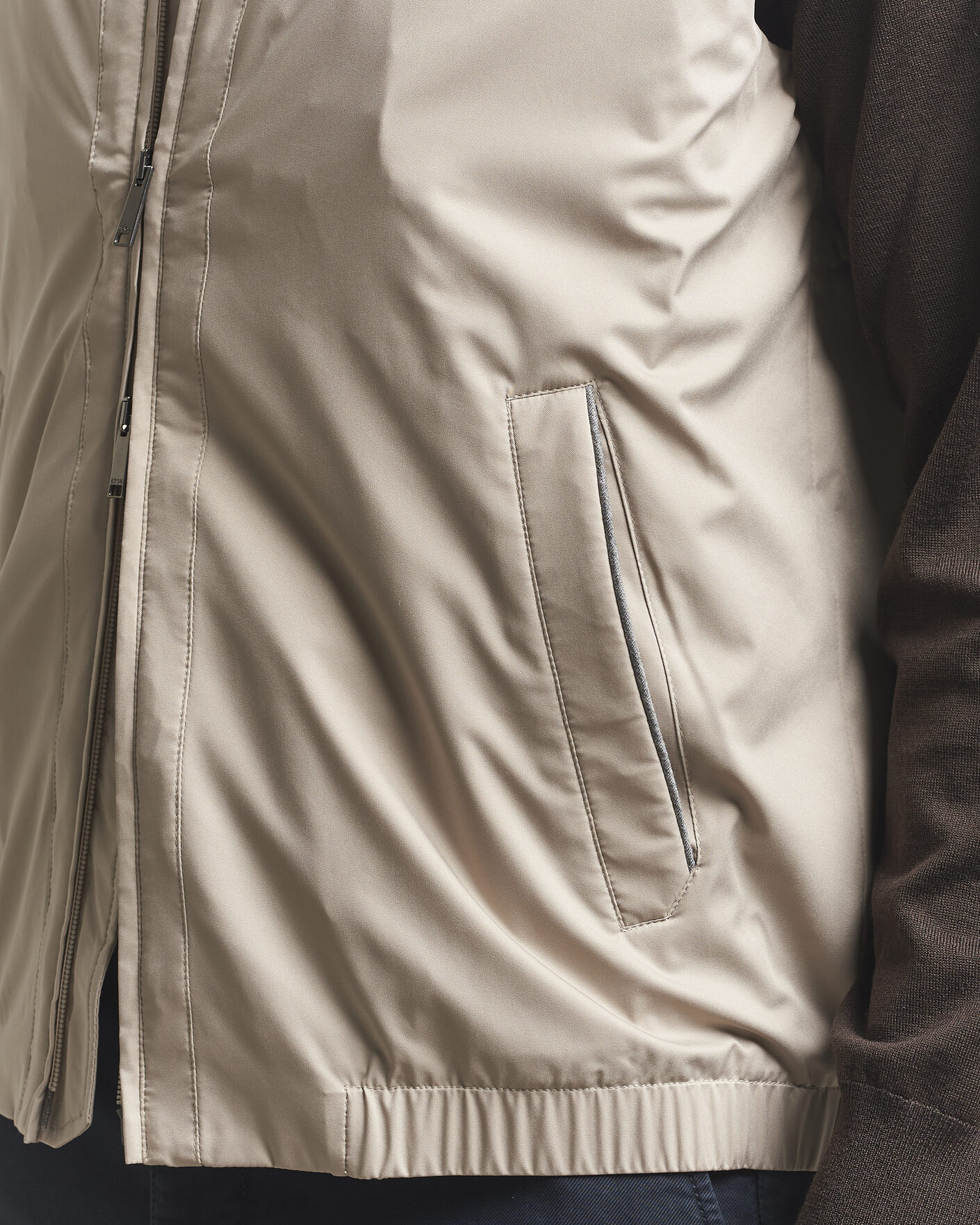 Herre | Veste | Eton | Lightweight Wind Vest Beige