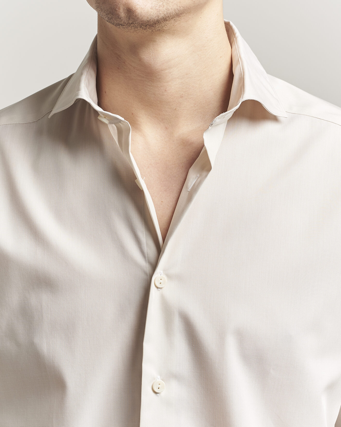 Herre | Skjorter | Eton | Casual Fit Breeze Poplin Shirt Beige