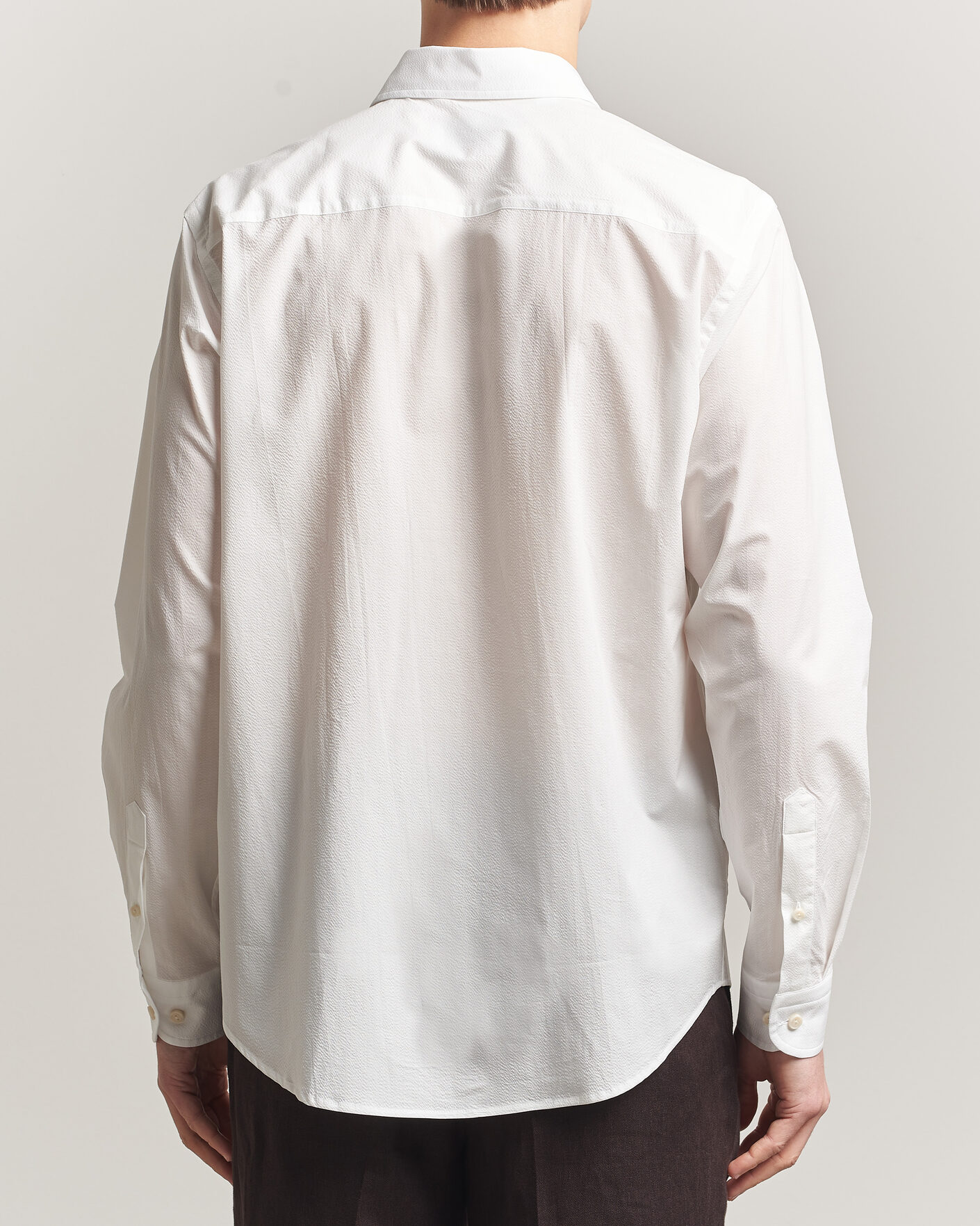 Herre | Skjorter | Eton | Casual Fit Seersucker Resort Shirt White