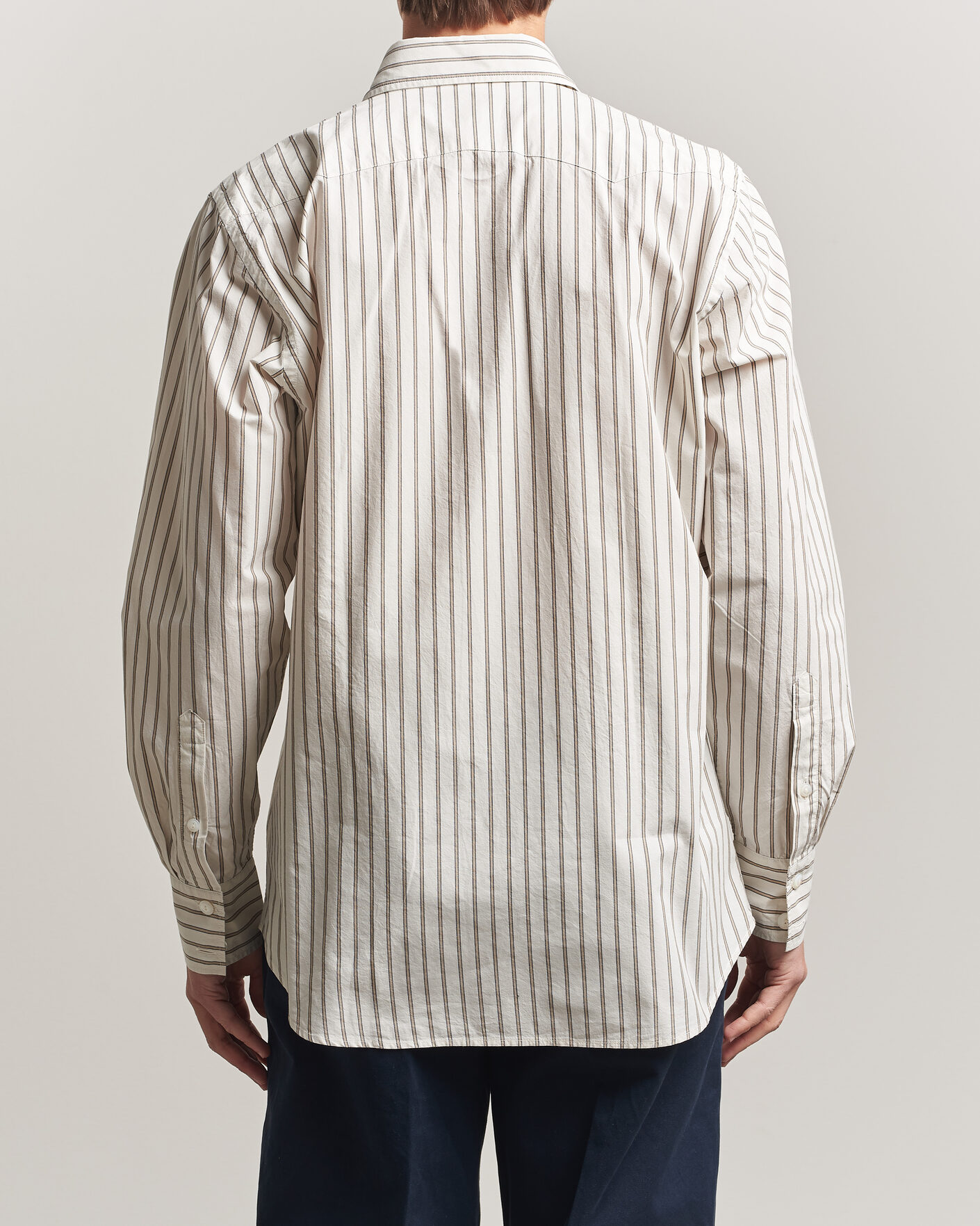 Herre | Skjorter | Drake's | Striped Western Shirt White