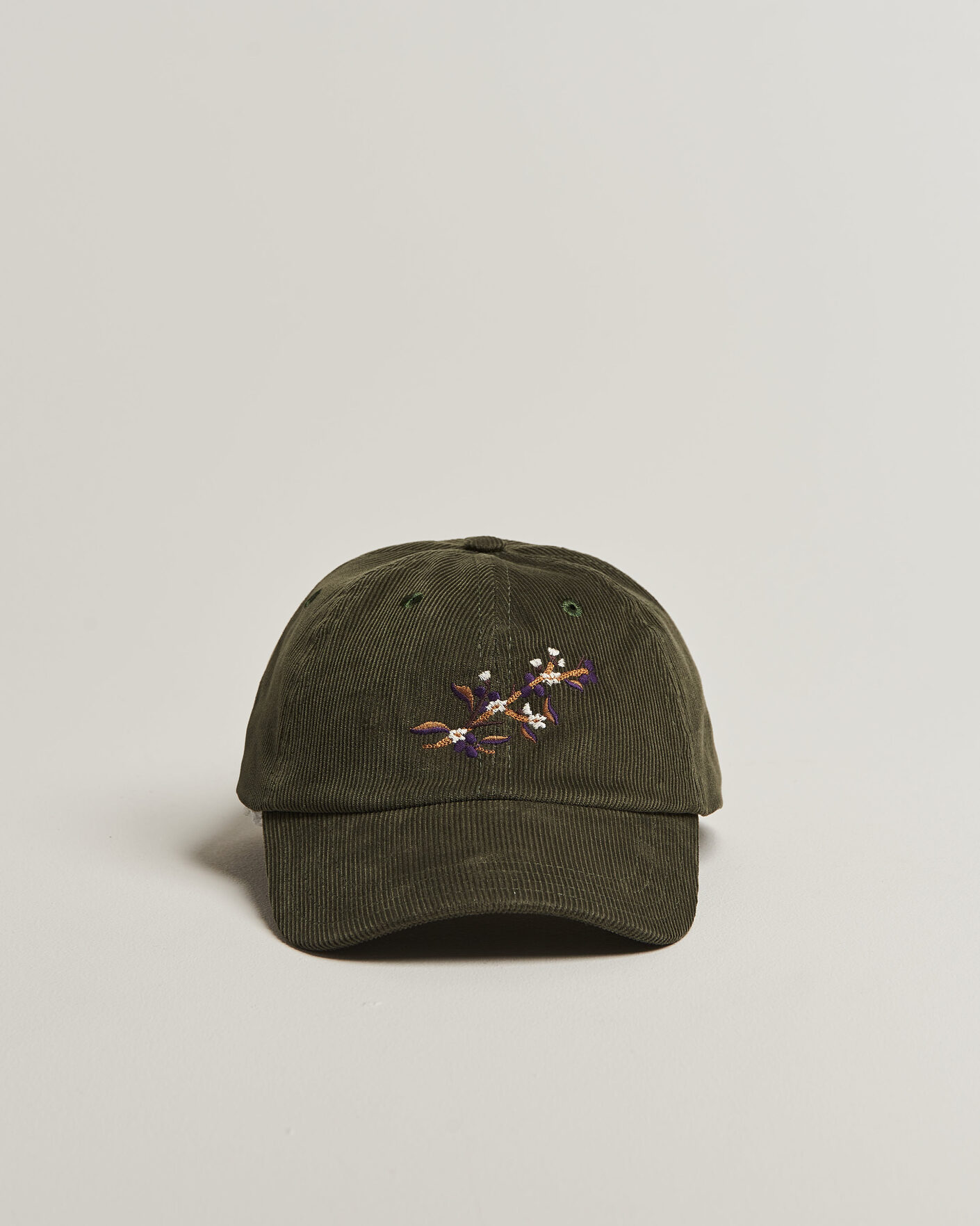 Herre | Hatte & kasketter | Drake's | Blackthron Needlecord Baseball Cap Olive
