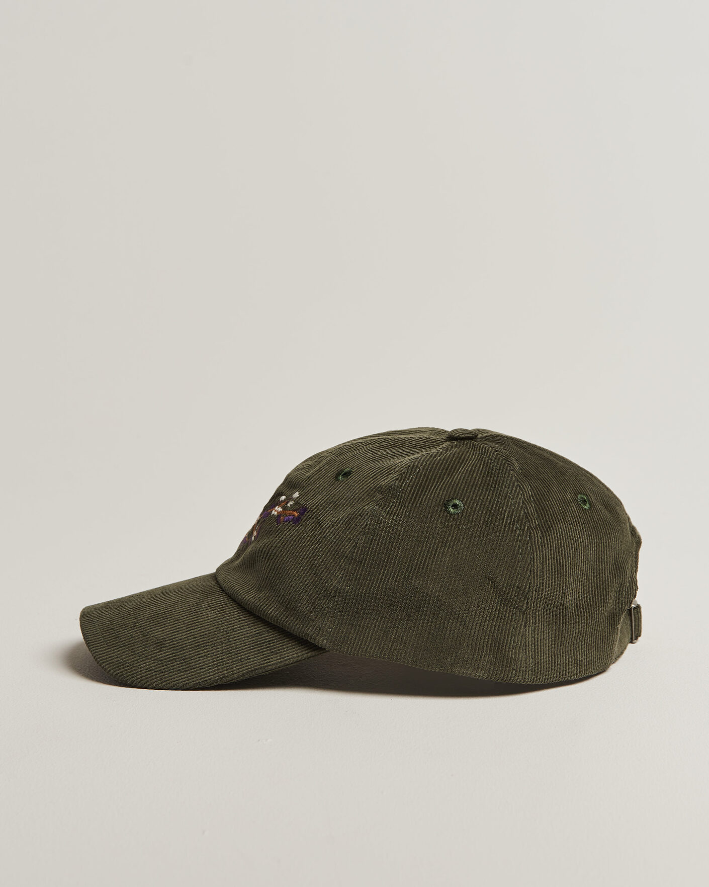 Herre | Hatte & kasketter | Drake's | Blackthron Needlecord Baseball Cap Olive