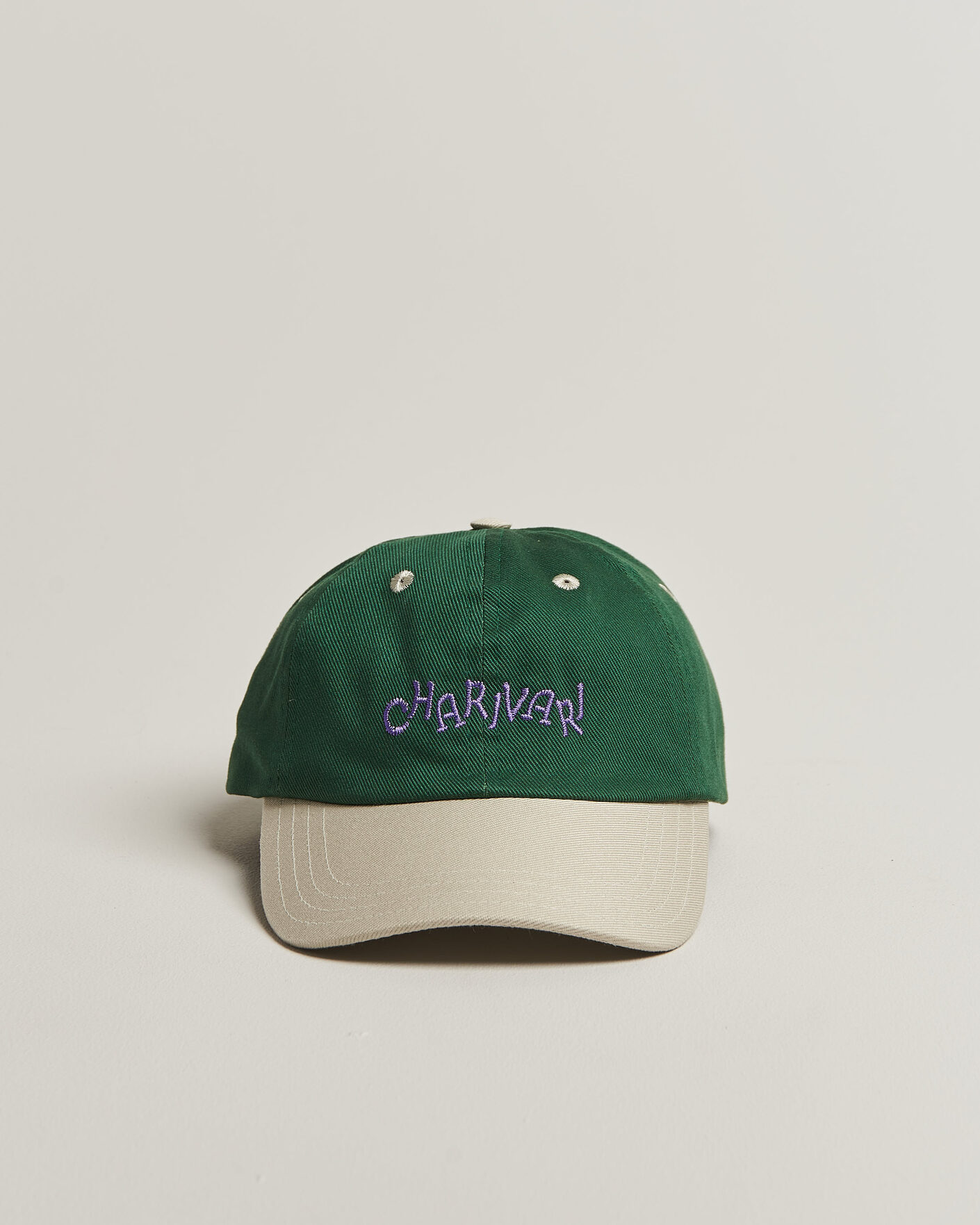 Herre | Hatte & kasketter | Drake's | Charivari Twill Baseball Cap Green/Ecru