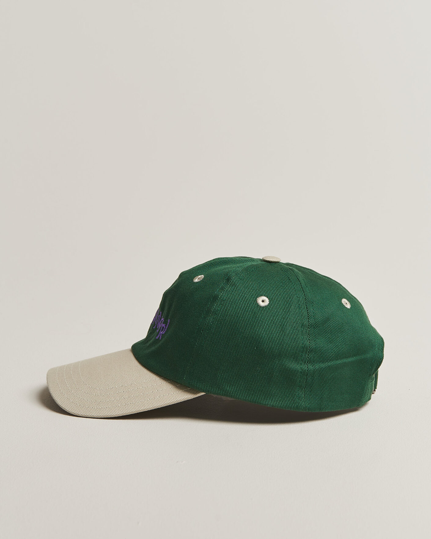 Herre | Hatte & kasketter | Drake's | Charivari Twill Baseball Cap Green/Ecru