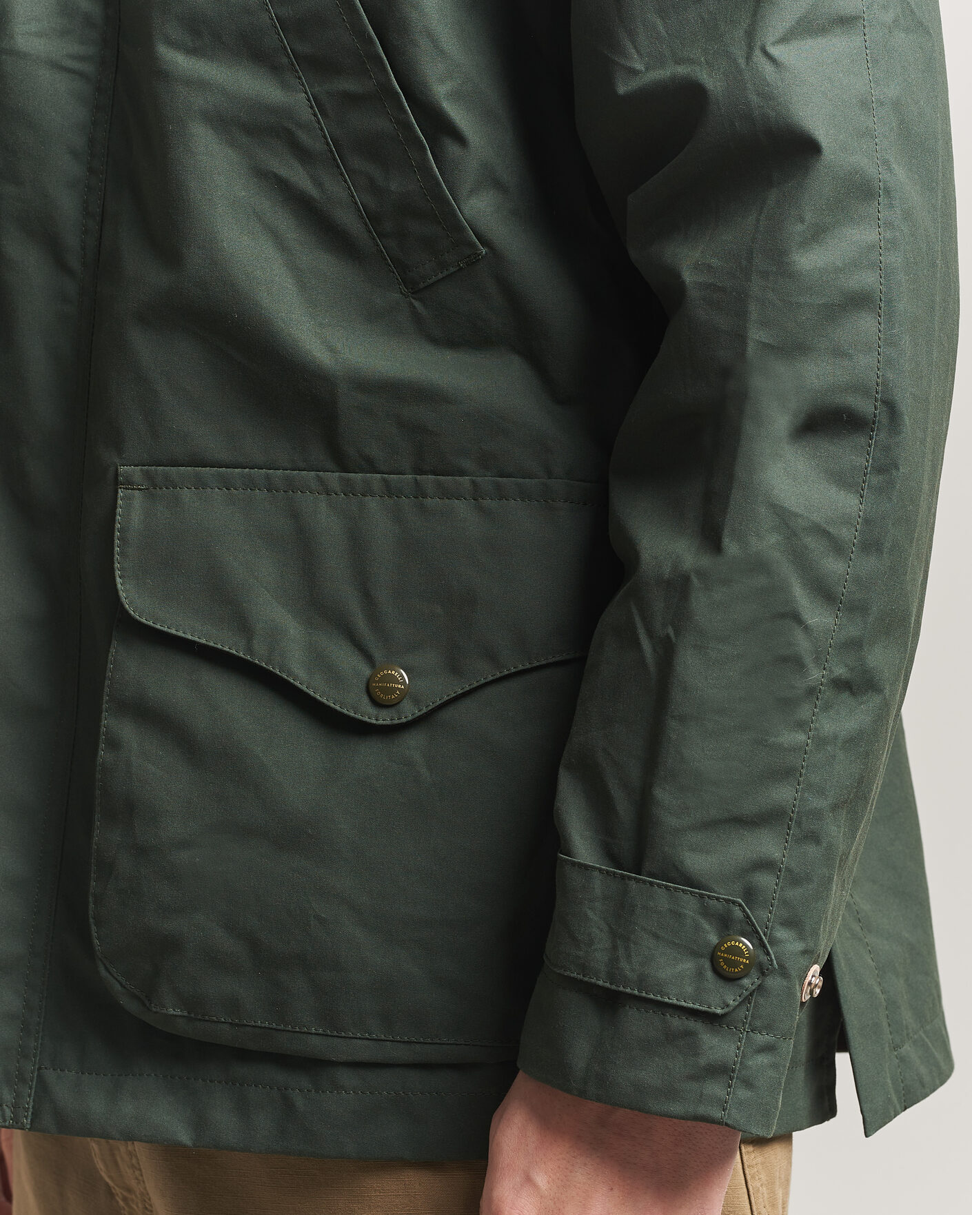 Herre | Jakker | Manifattura Ceccarelli | Dry Wax Rain Caban Dark Green