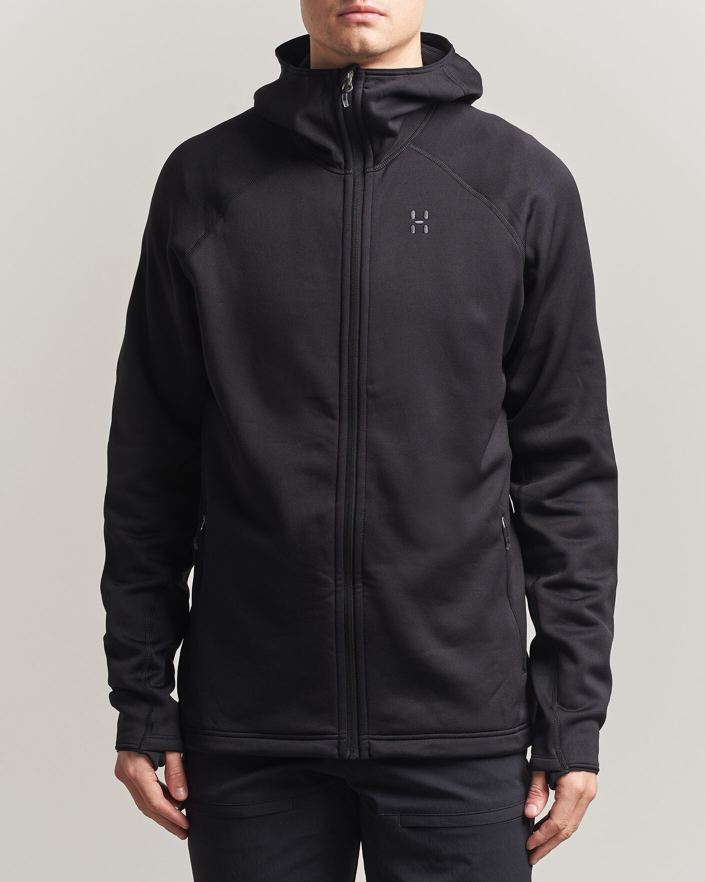 Herre | Trøjer | Haglöfs | Magma Mid Fleece Hood True Black