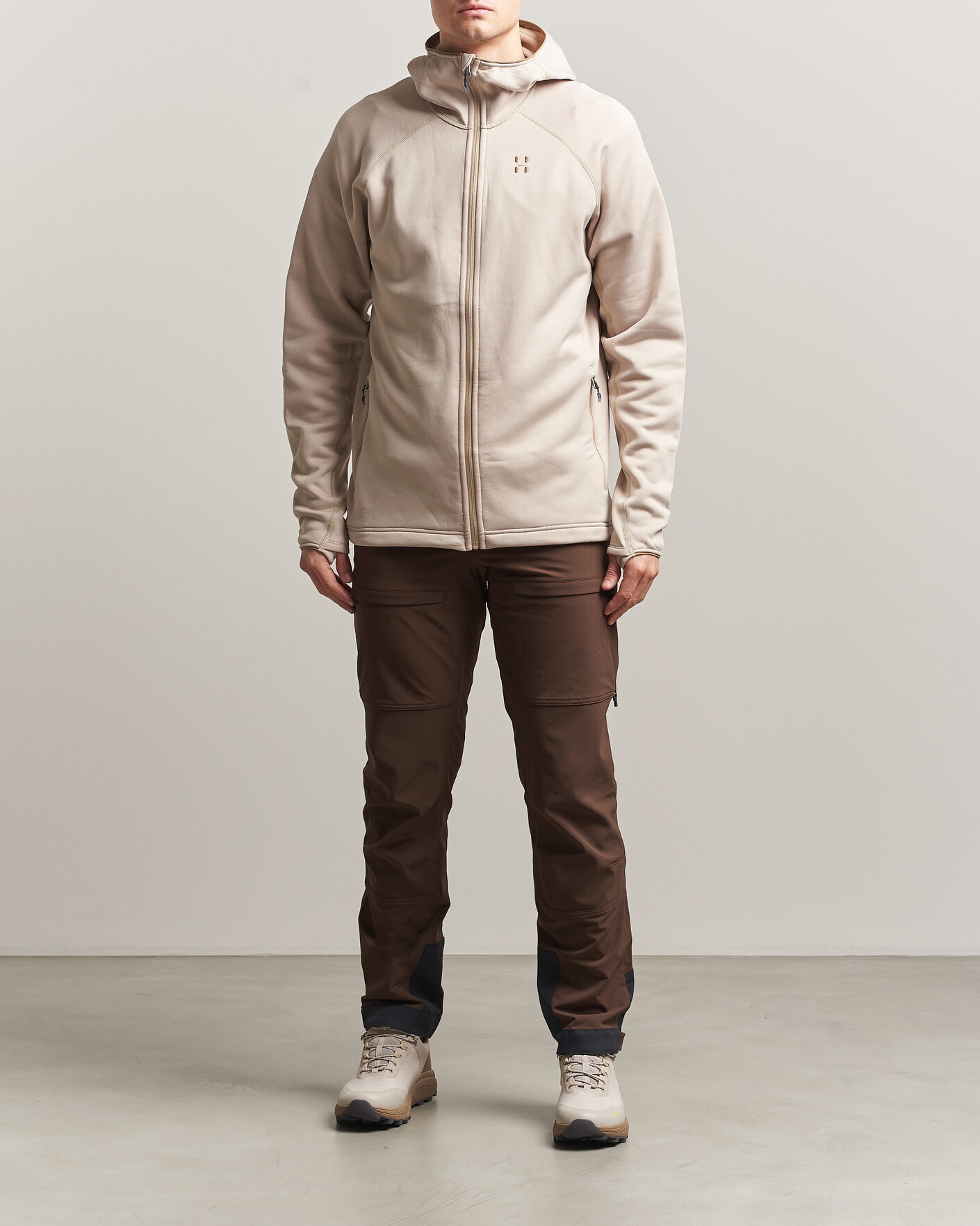 Herre | Trøjer | Haglöfs | Magma Mid Fleece Hood Chalk Beige