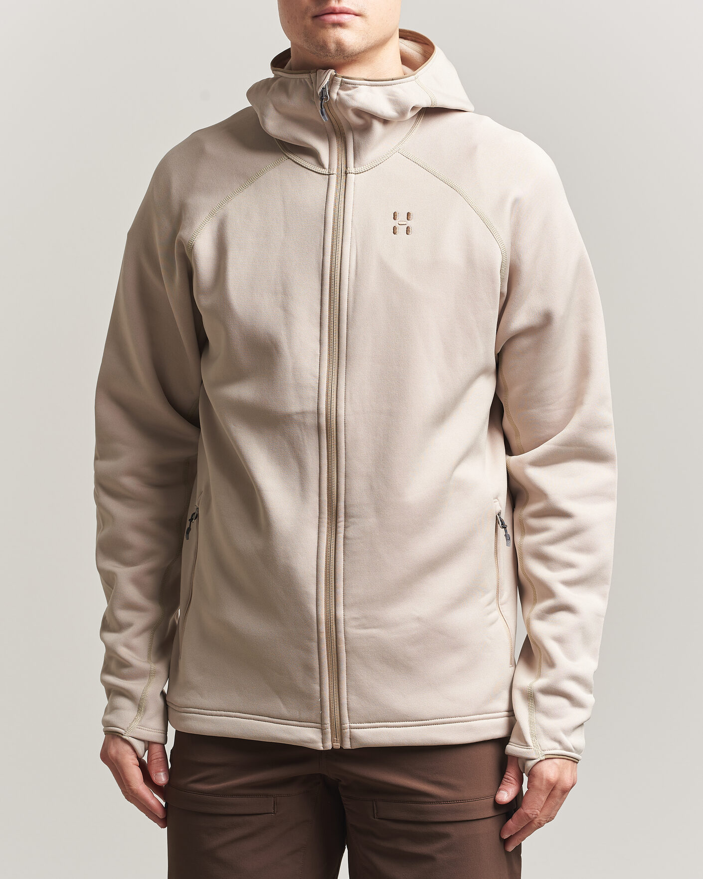 Herre | Trøjer | Haglöfs | Magma Mid Fleece Hood Chalk Beige