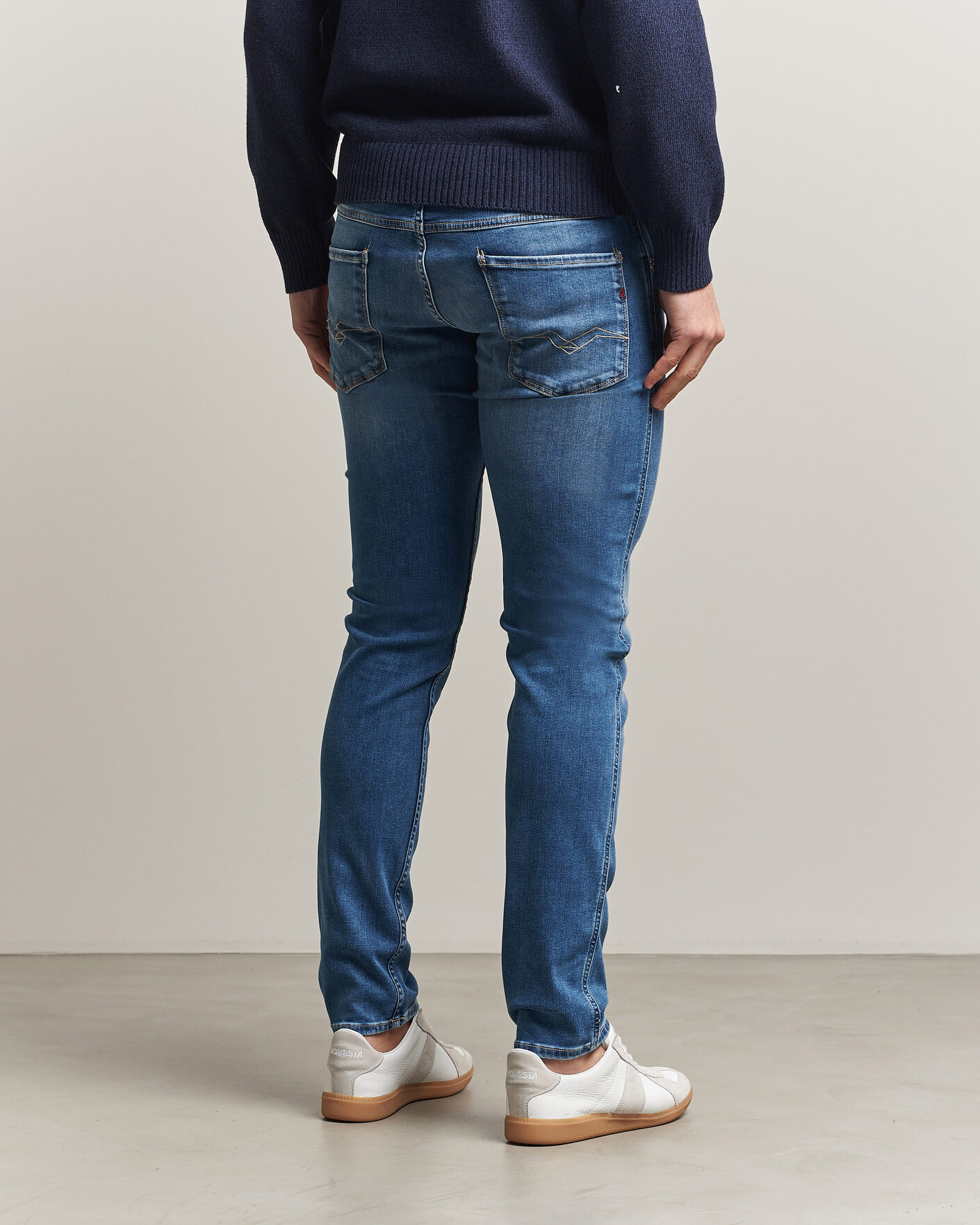 Herre | Bukser | Replay | Anbass Powerstretch Jeans Medium Blue