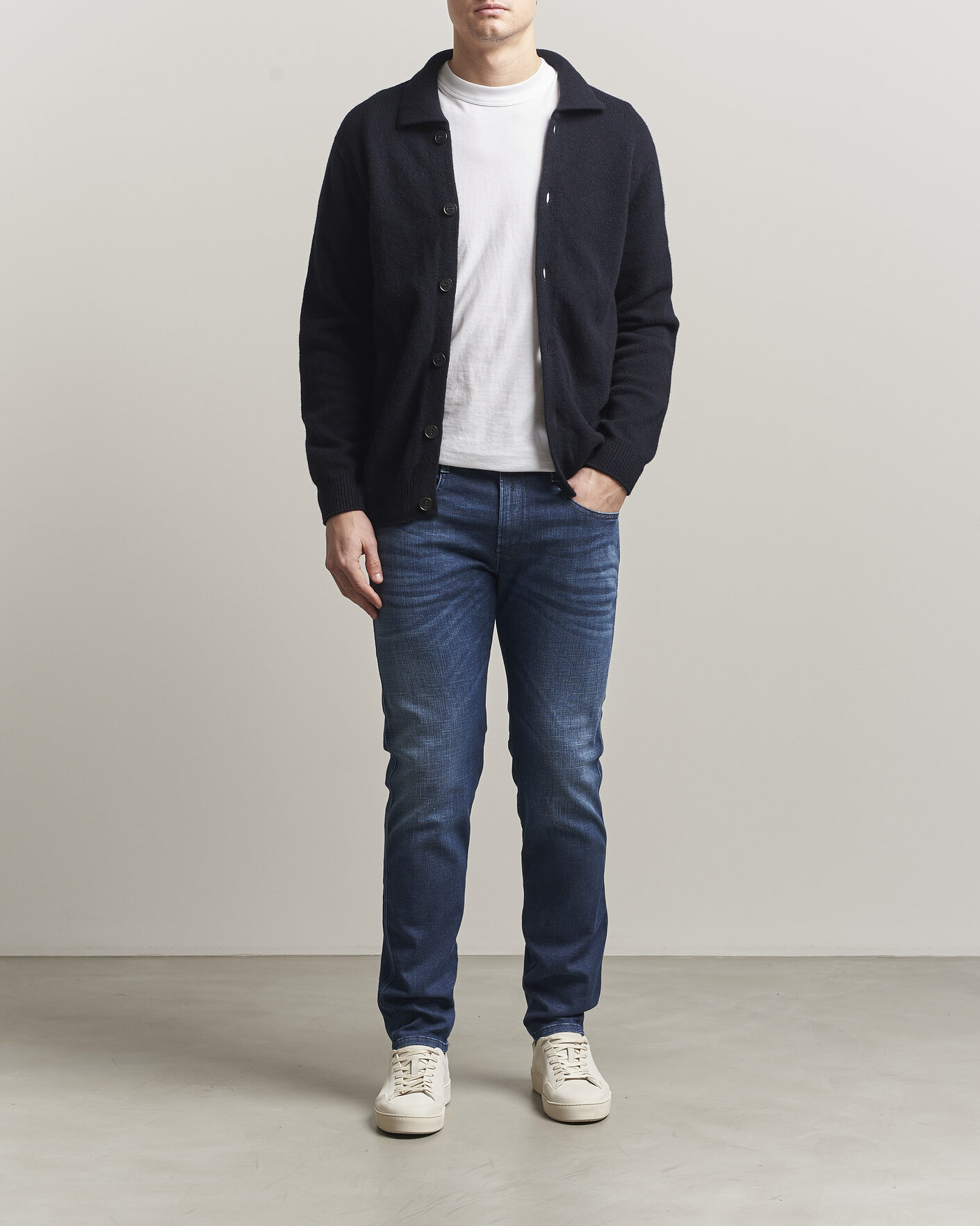 Herre | Jeans | Replay | Anbass Hyperflex Matrix Jeans Dark Blue