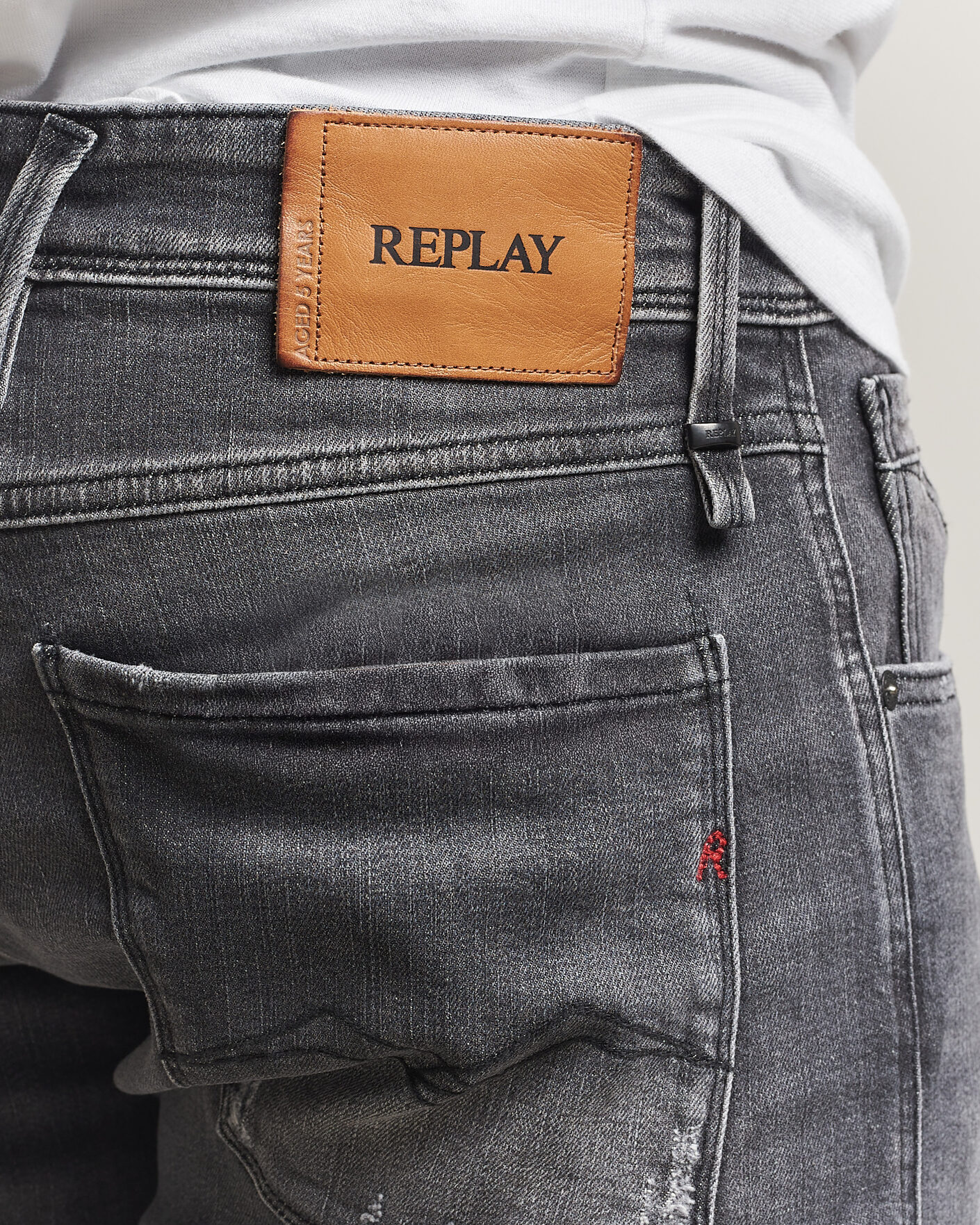 Herre | Bukser | Replay | Anbass 5 Years Wash Jeans Washed Grey