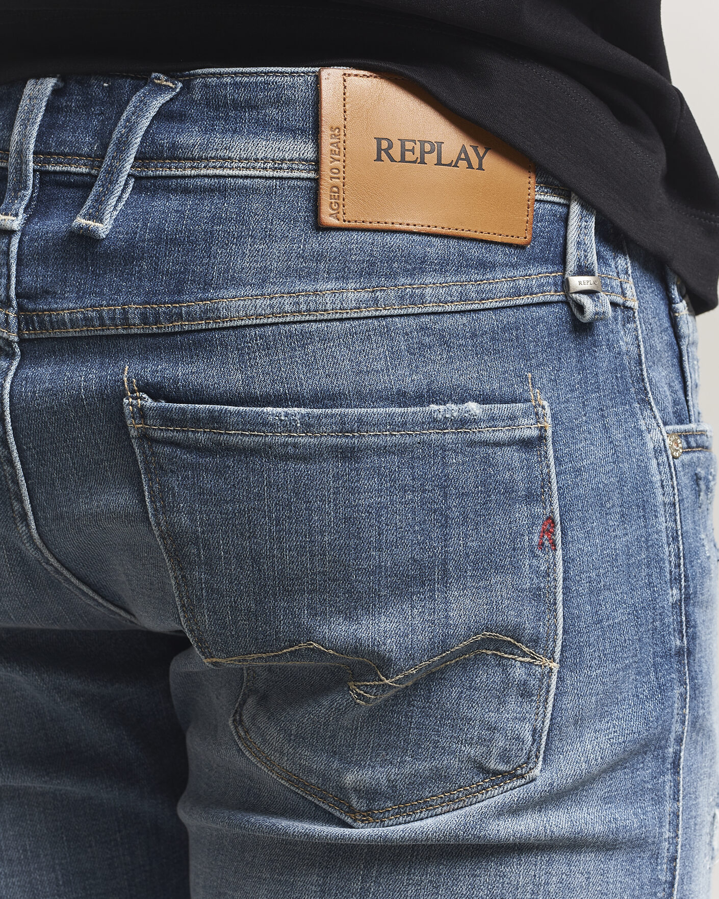 Herre | Jeans | Replay | Anbass 10 Year Wash Jeans Medium Blue