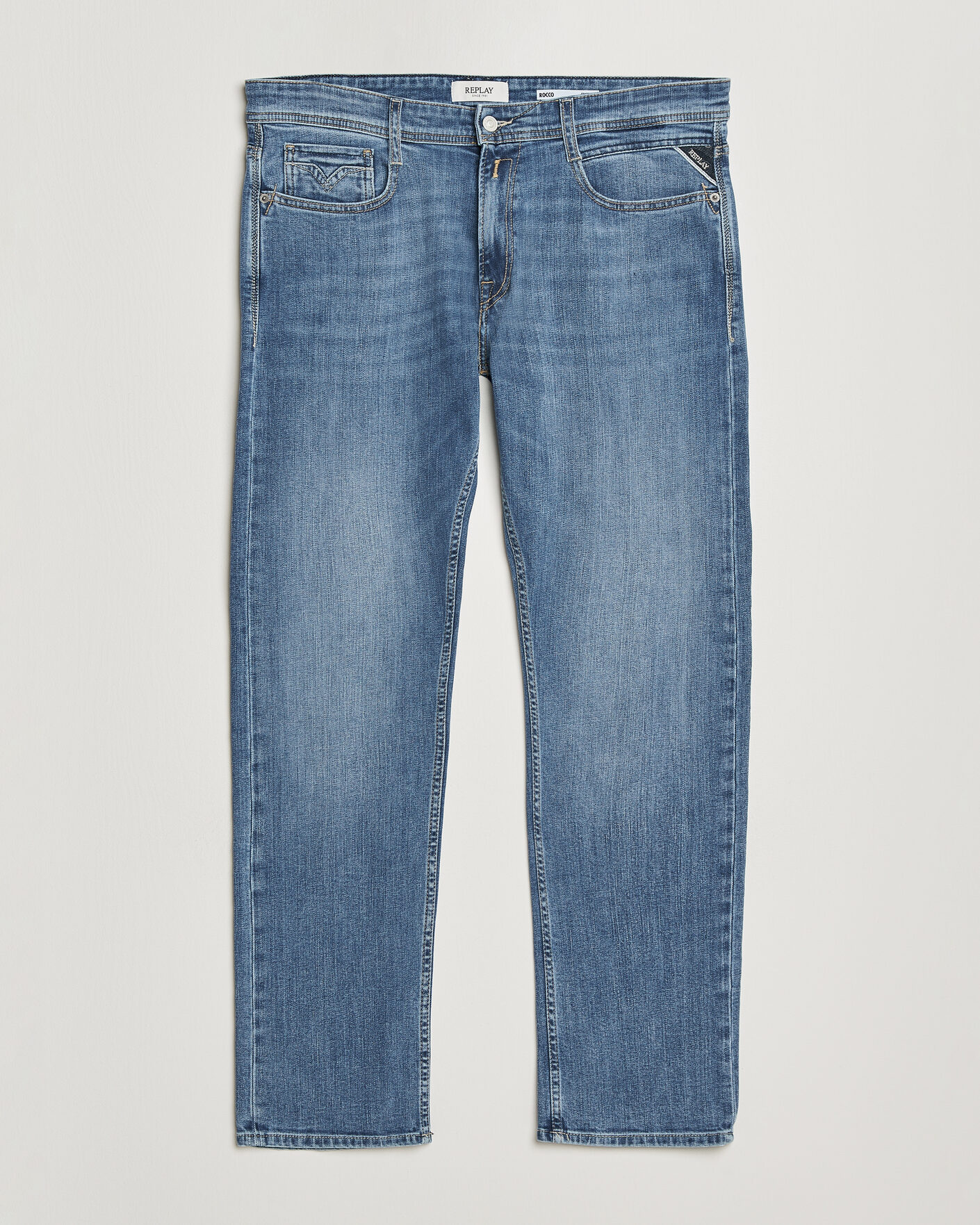 Herre | Jeans | Replay | Rocco Comfort Fit Powerstretch Jeans Light Blue