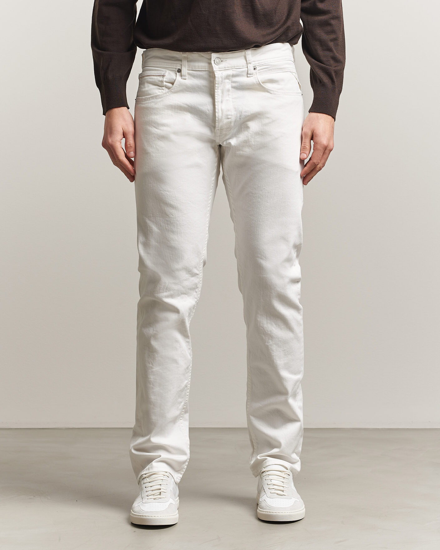 Herre | Jeans | Replay | Grover Straight Fit Powerstretch Jeans White
