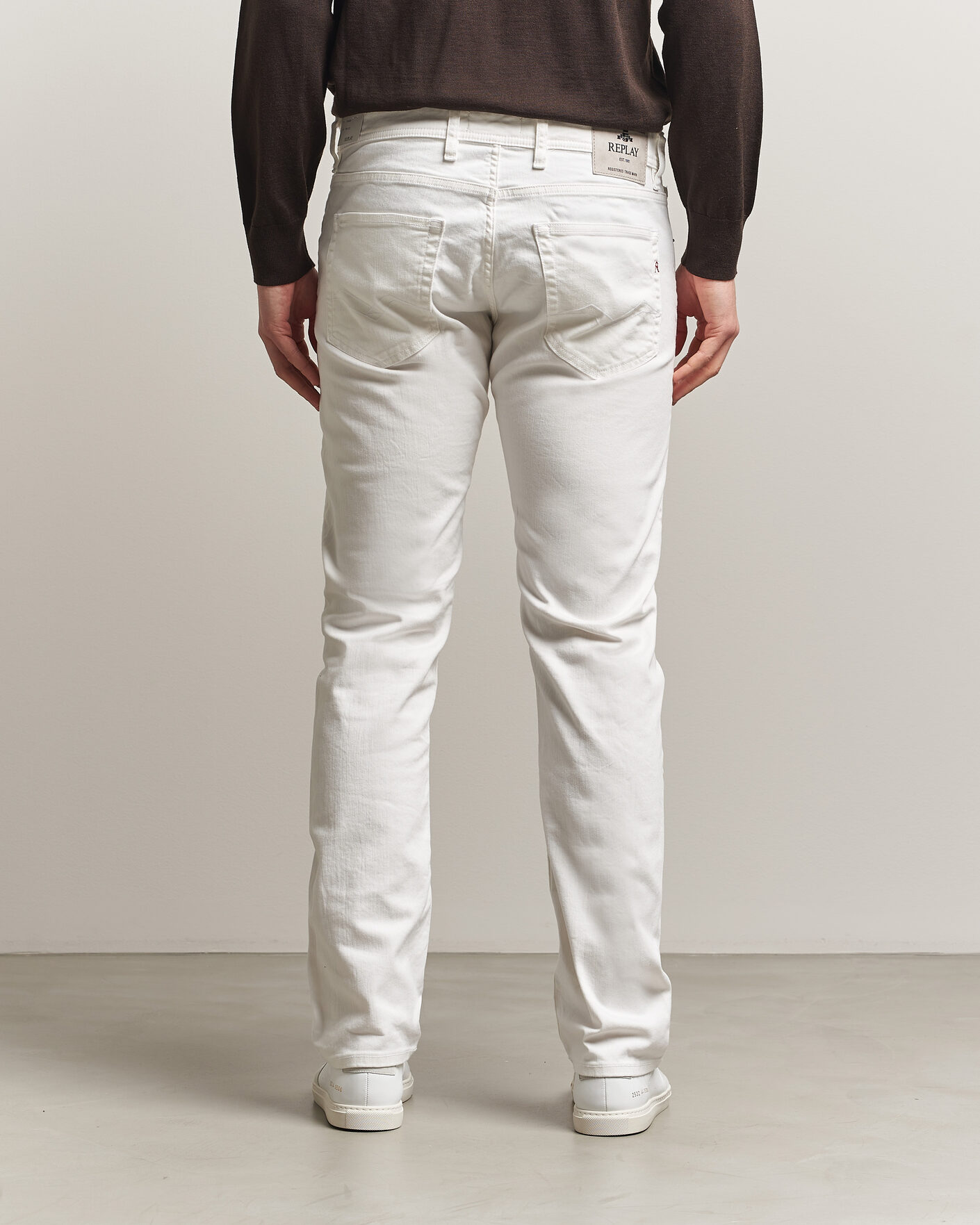 Herre | Jeans | Replay | Grover Straight Fit Powerstretch Jeans White