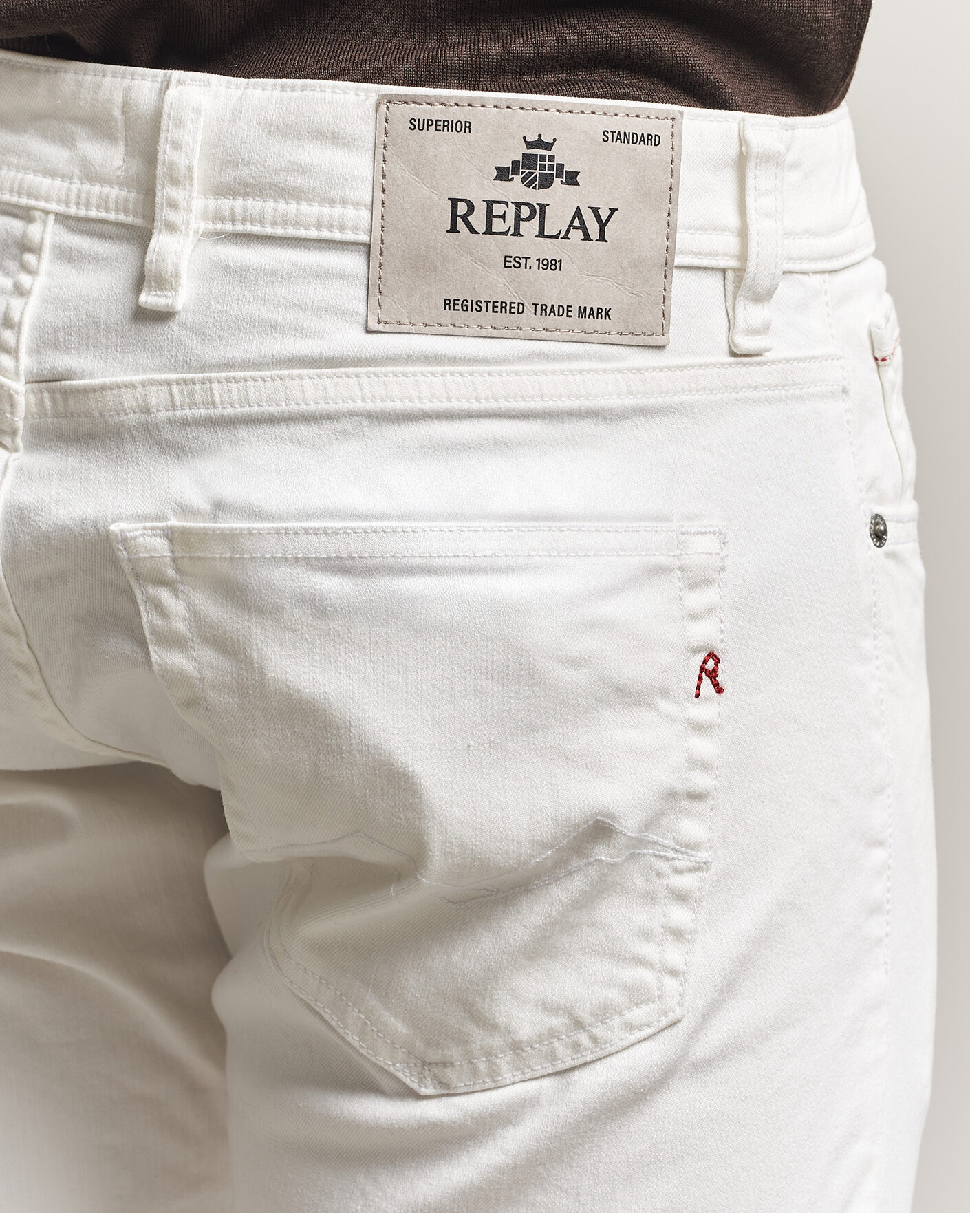 Herre | Jeans | Replay | Grover Straight Fit Powerstretch Jeans White