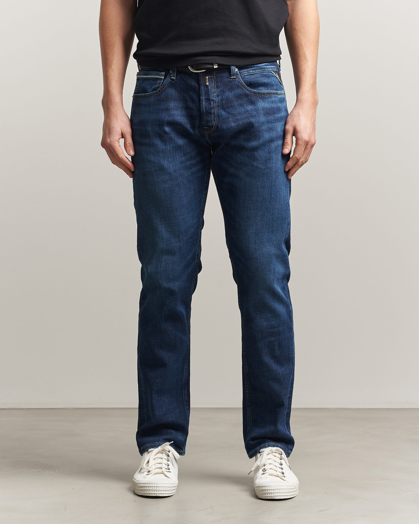 Herre | Jeans | Replay | Grover Straight Fit Stretch Heritage Jeans Dark Blue