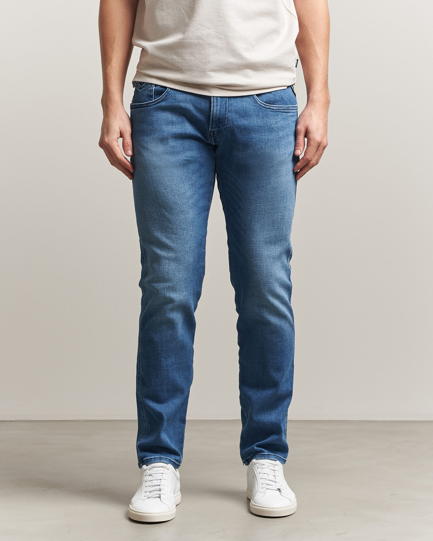 Herre | Bukser | Replay | Anbass Powerstretch Jeans Medium Blue