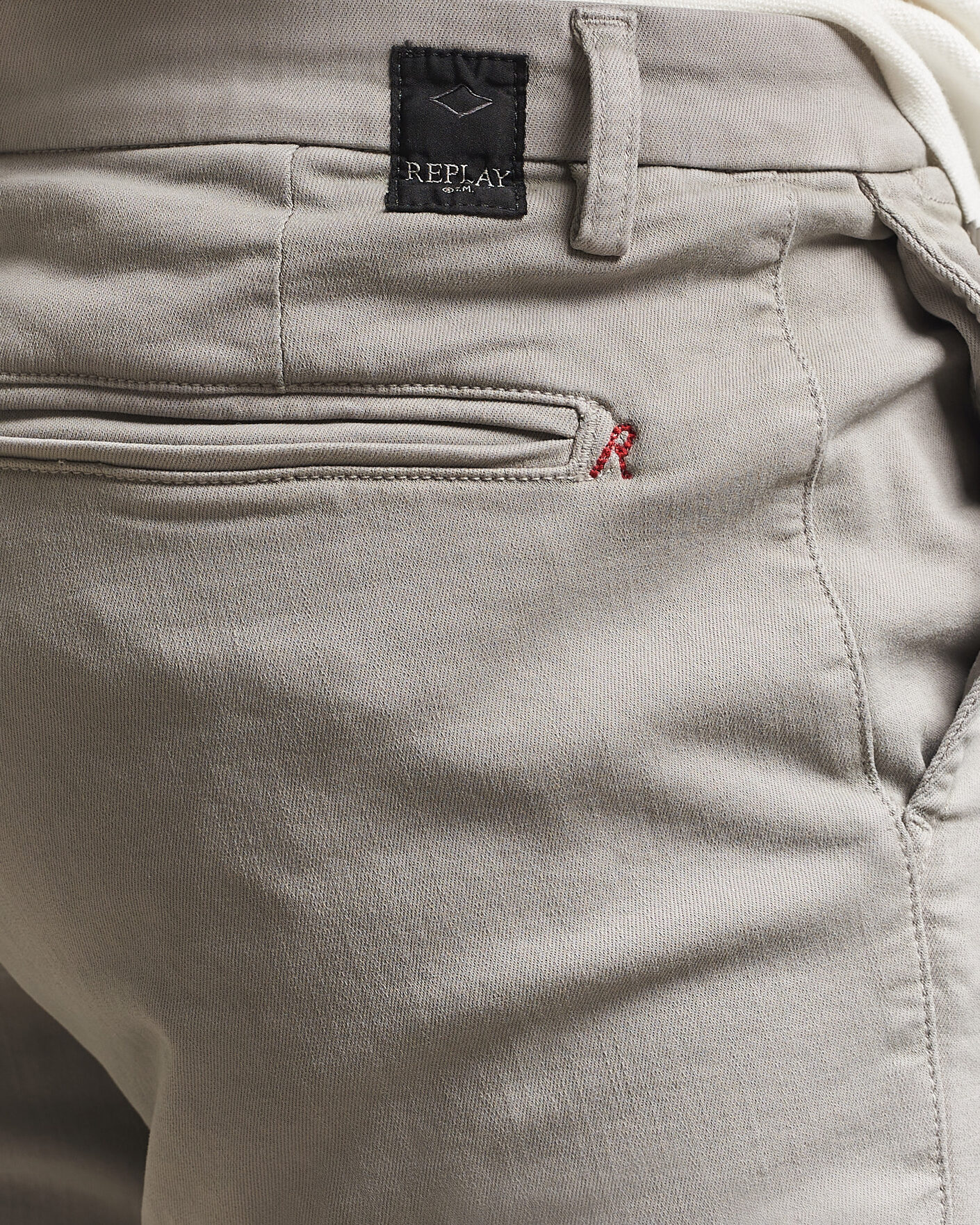 Herre | Bukser | Replay | Benni Hyperflex X-Lite Chinos Light Grey