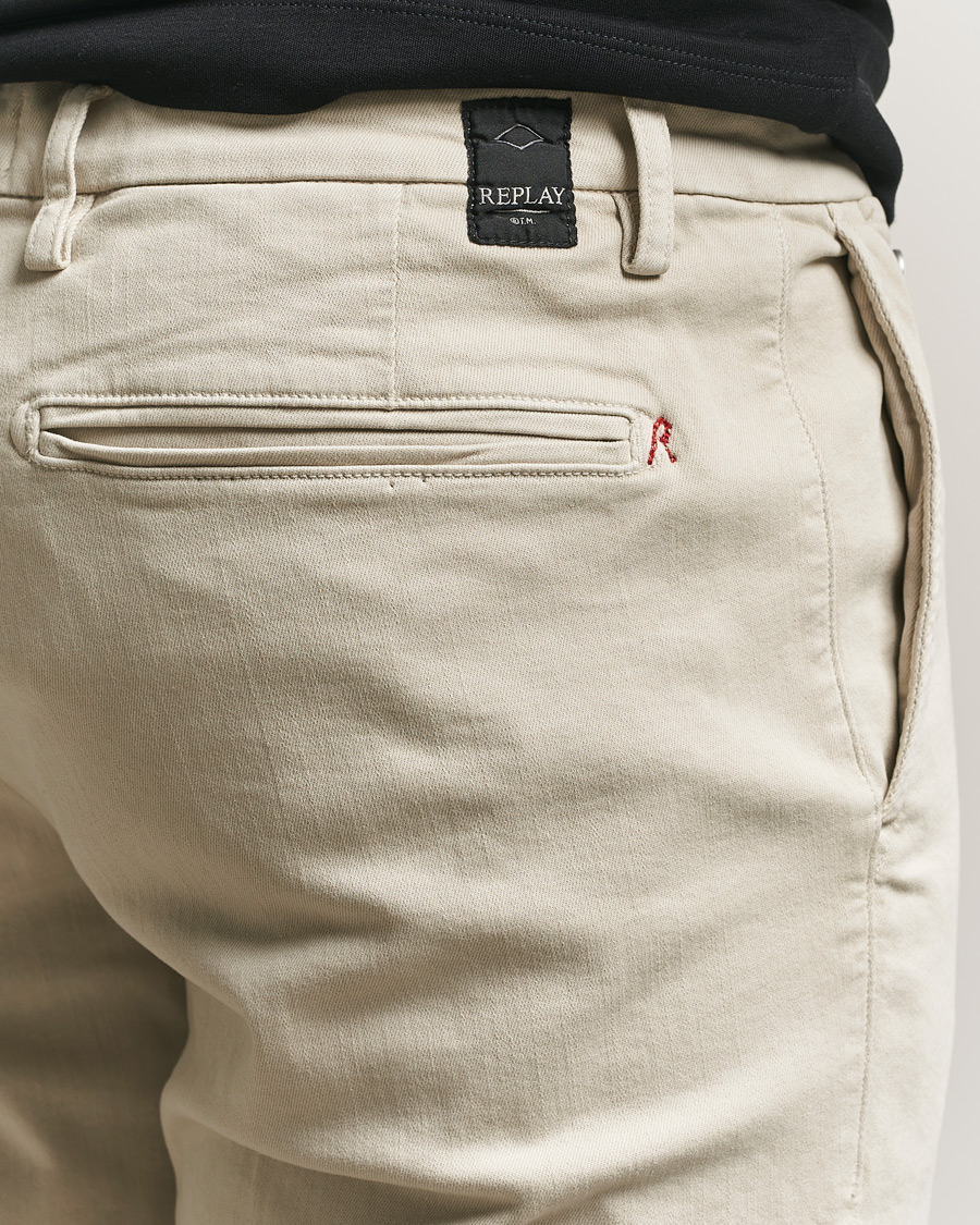 Herre | Bukser | Replay | Benni Hyperflex X-Lite Chinos Ivory