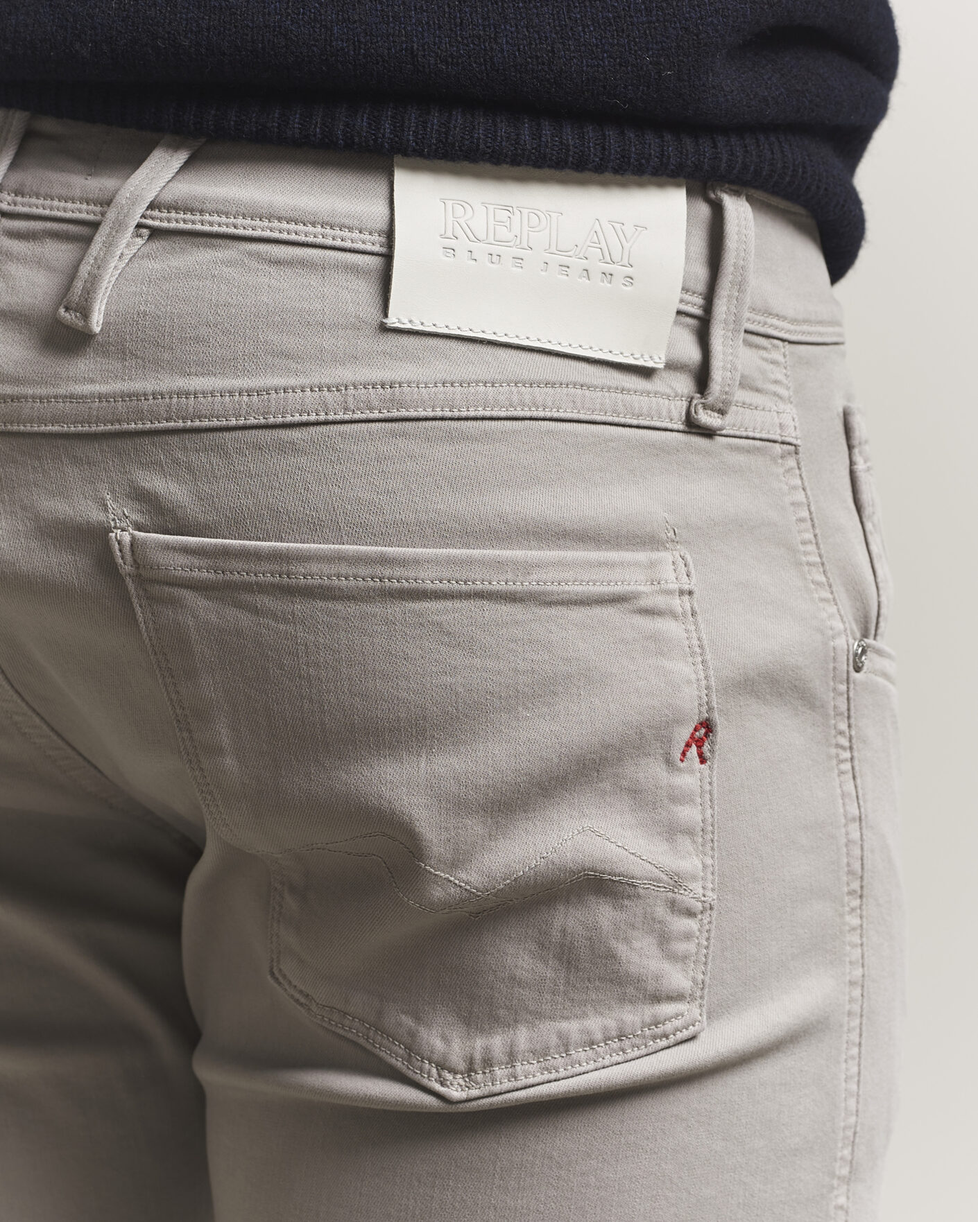 Herre | Bukser | Replay | Anbass Hyperflex X.Lite 5-Pocket Pants Light Grey