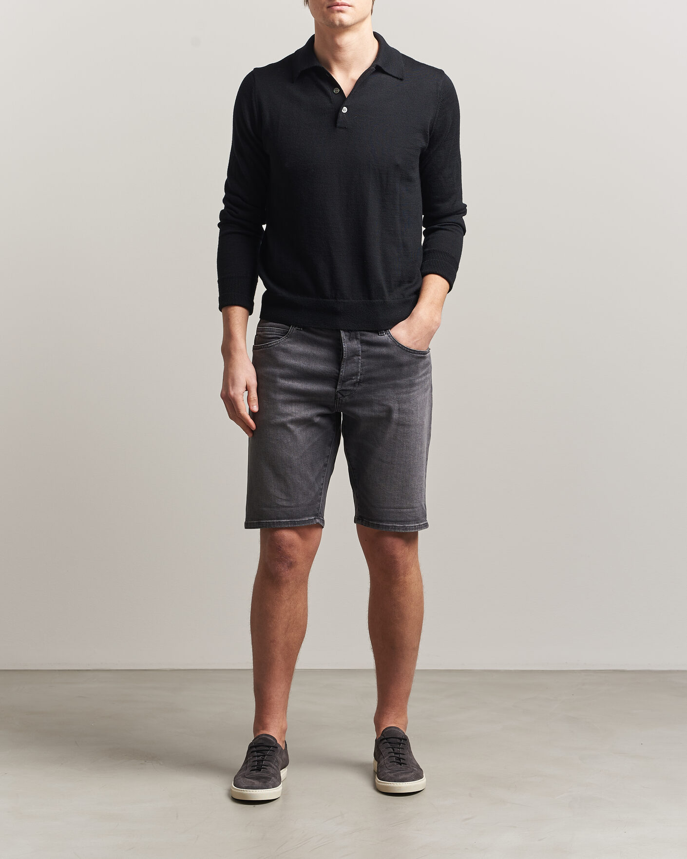 Herre | Shorts | Replay | RBJ981 Stretch Denim Shorts Washed Black