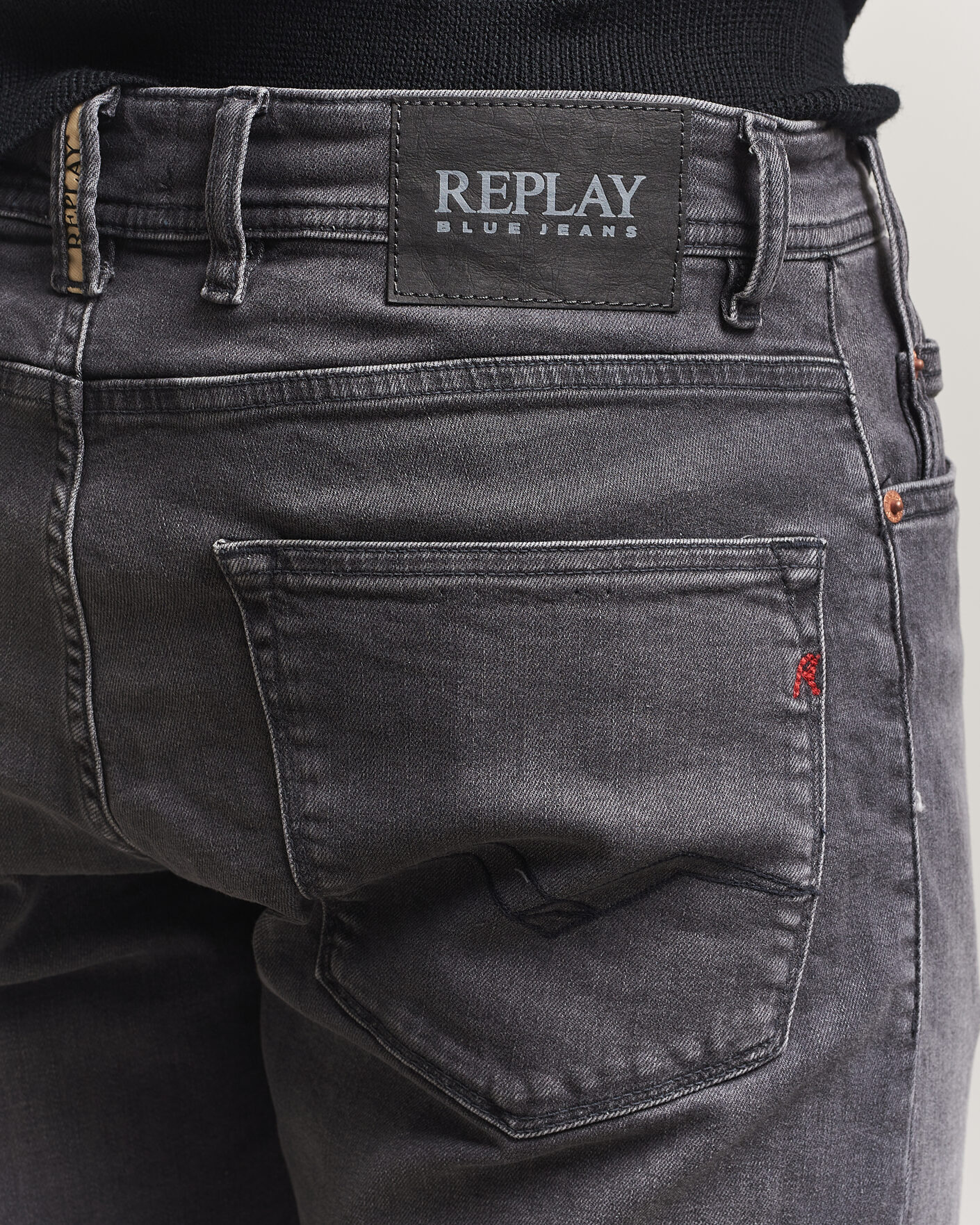 Herre | Shorts | Replay | RBJ981 Stretch Denim Shorts Washed Black