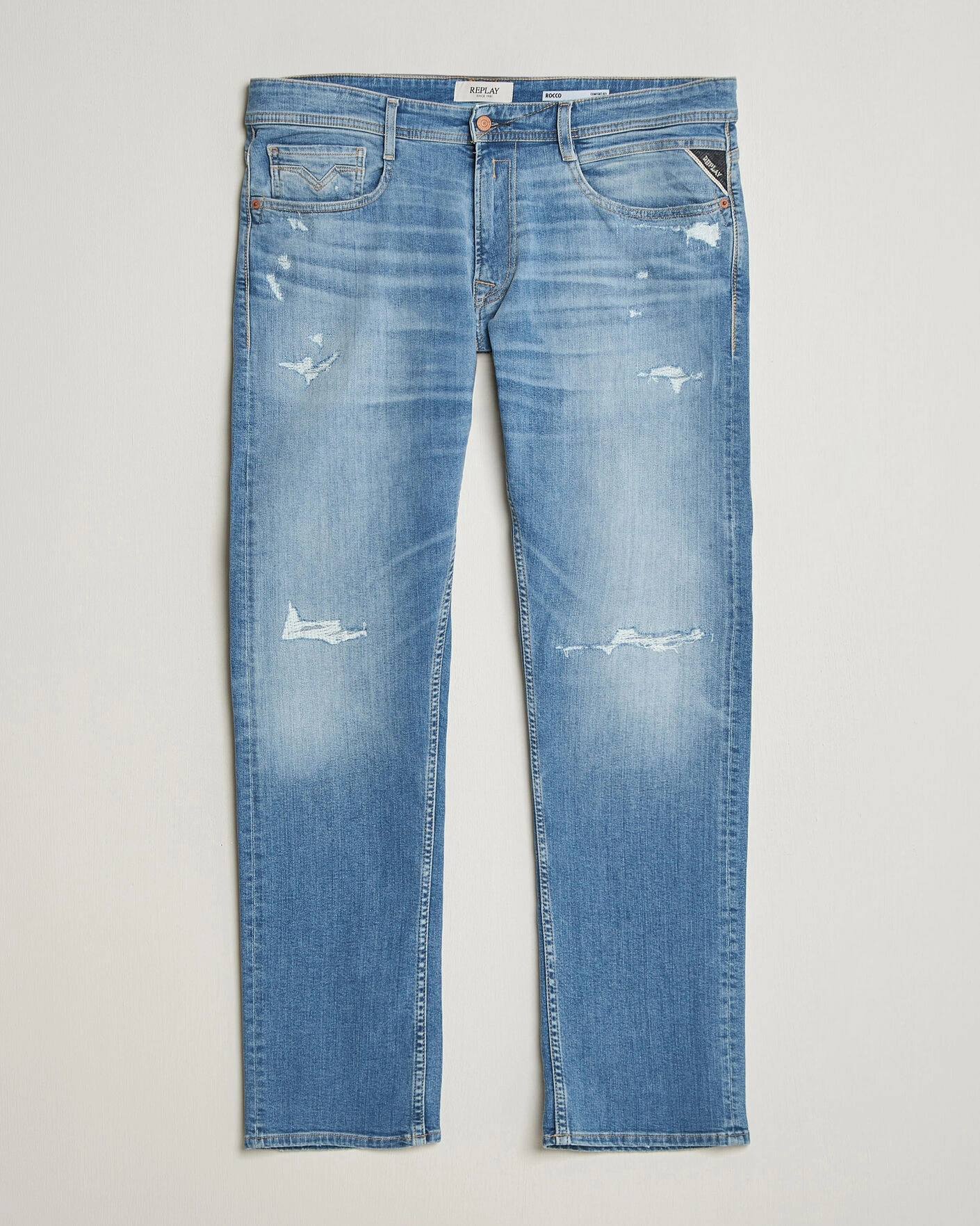Herre | Jeans | Replay | Rocco Comfort Fit Stretch Eco Plus Jeans Light Blue
