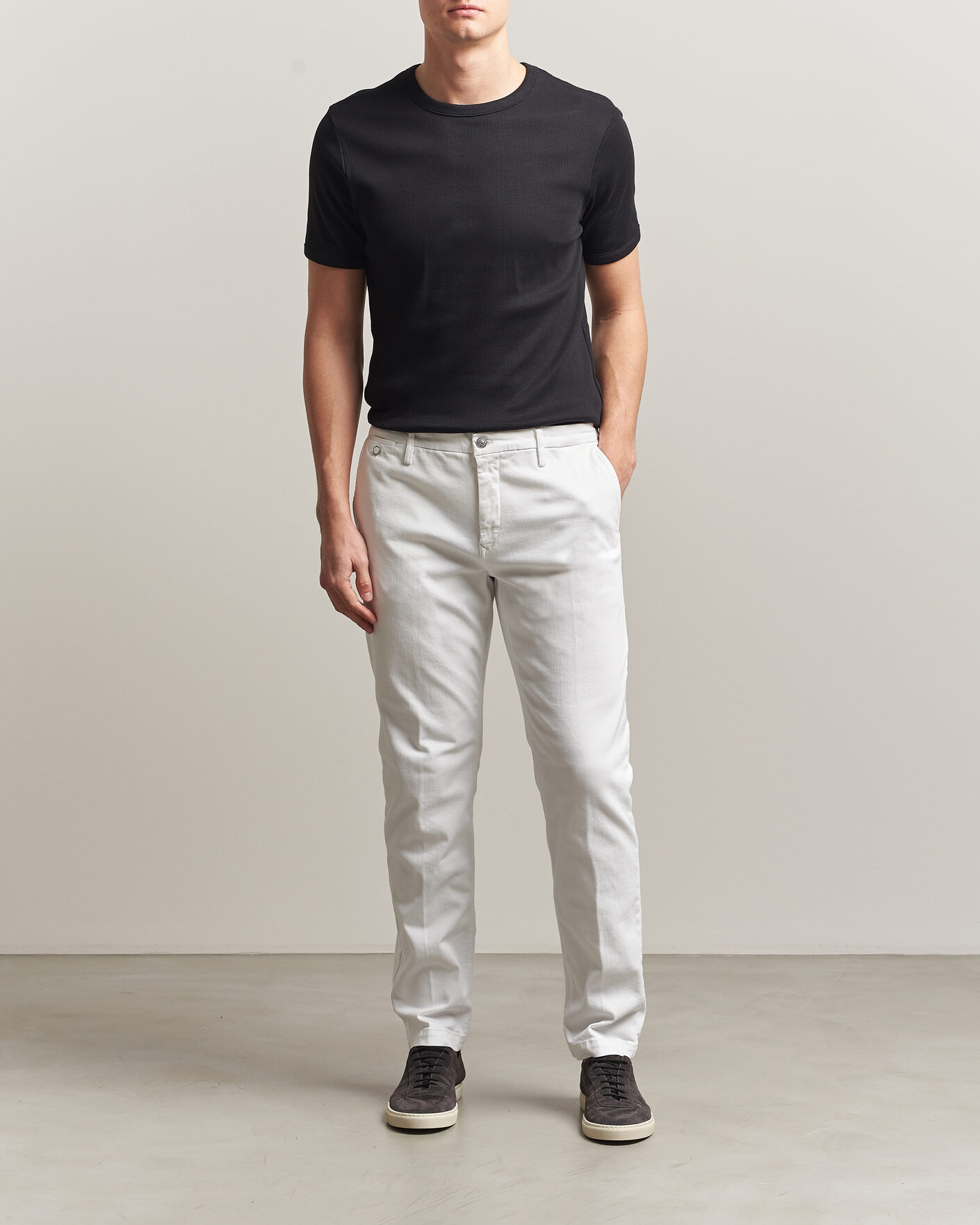 Herre | Bukser | Replay | Benni Hyperflex X-Lite Chinos Natural White